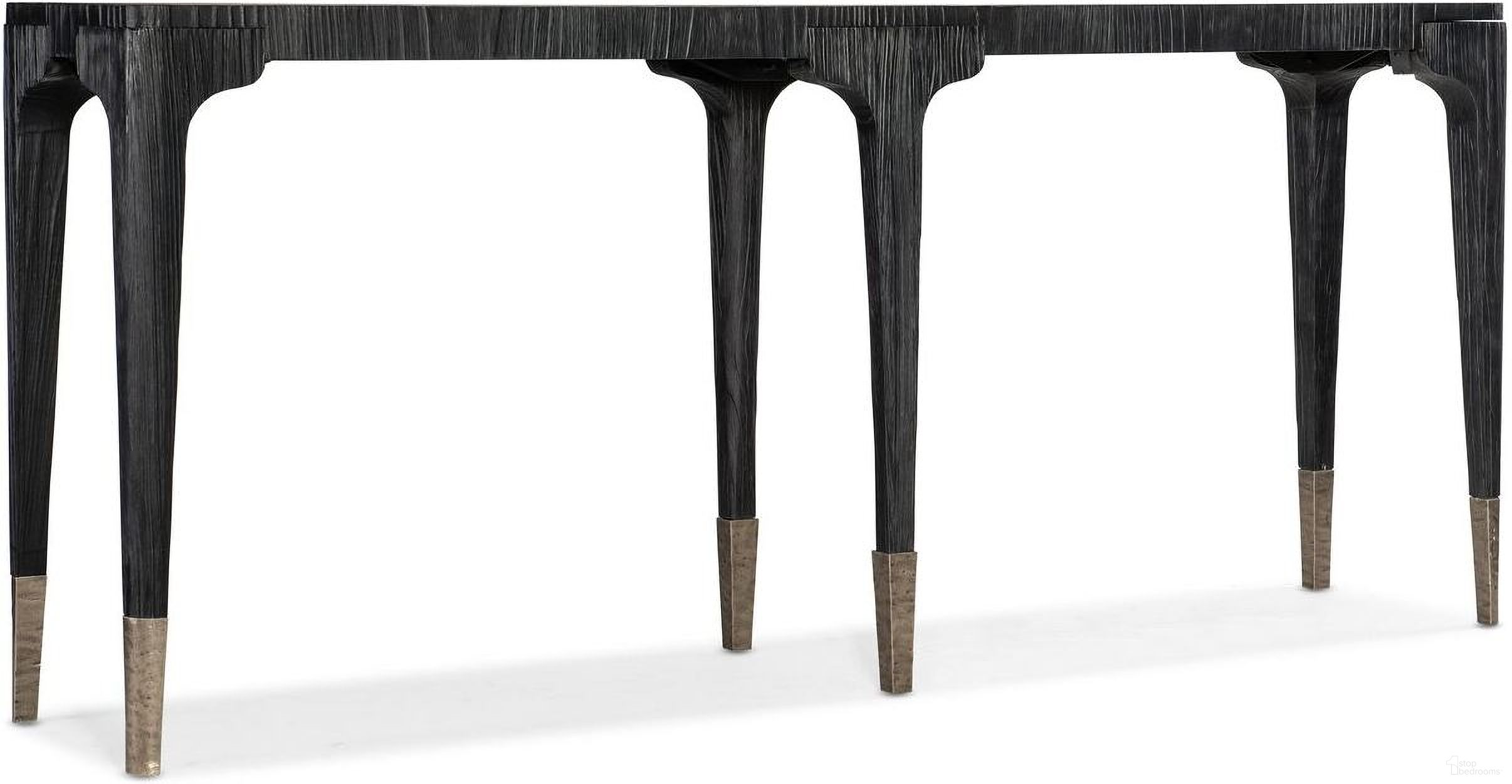 The appearance of Chapman Shou Sugi Ban Console Table designed by Hooker in the transitional interior design. This black piece of furniture was selected by 1StopBedrooms from Chapman Collection to add a touch of cosiness and style into your home. Sku: 6033-85002-99. Material: Pine.