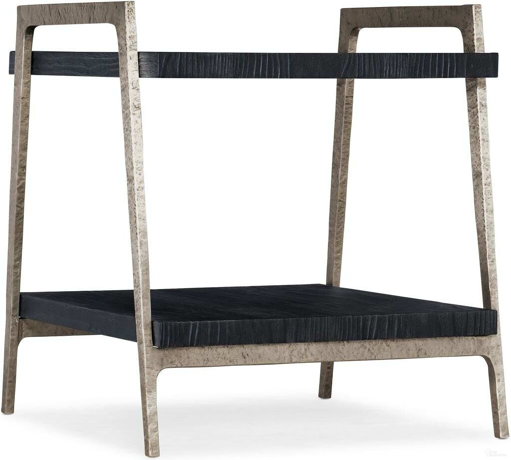 The appearance of Chapman Shou Sugi Ban End Table designed by Hooker in the transitional interior design. This black piece of furniture was selected by 1StopBedrooms from Chapman Collection to add a touch of cosiness and style into your home. Sku: 6033-80214-99. Material: Pine.
