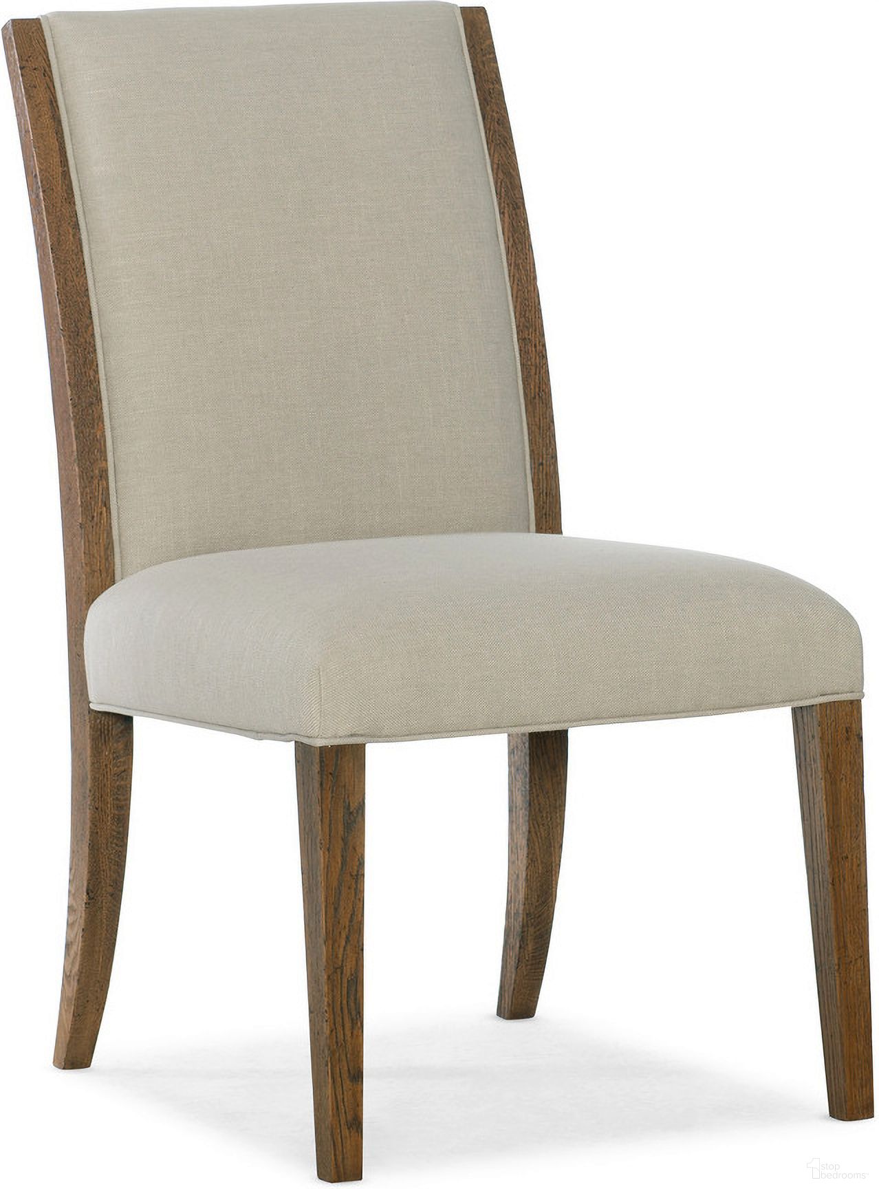 The appearance of Chapman Upholstered Side Chair Set of 2 In Beige designed by Hooker in the transitional interior design. This beige piece of furniture was selected by 1StopBedrooms from Chapman Collection to add a touch of cosiness and style into your home. Sku: 6033-75410-85. Material: Oak. Chair Type: Side Chair.