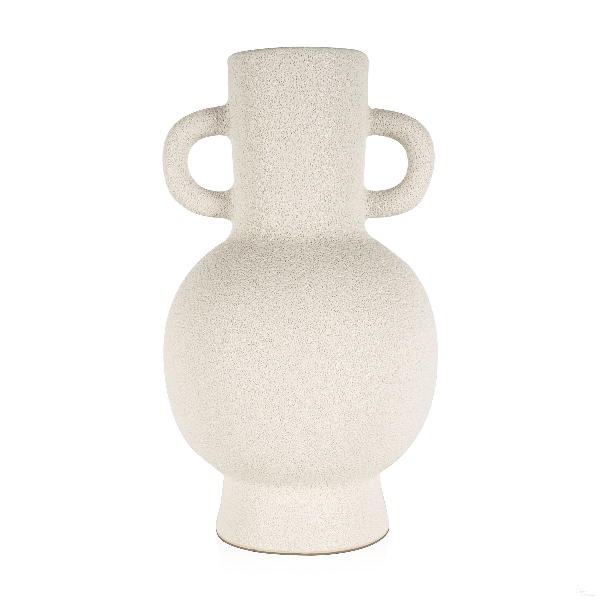 Chara Ceramic Table Vase In White