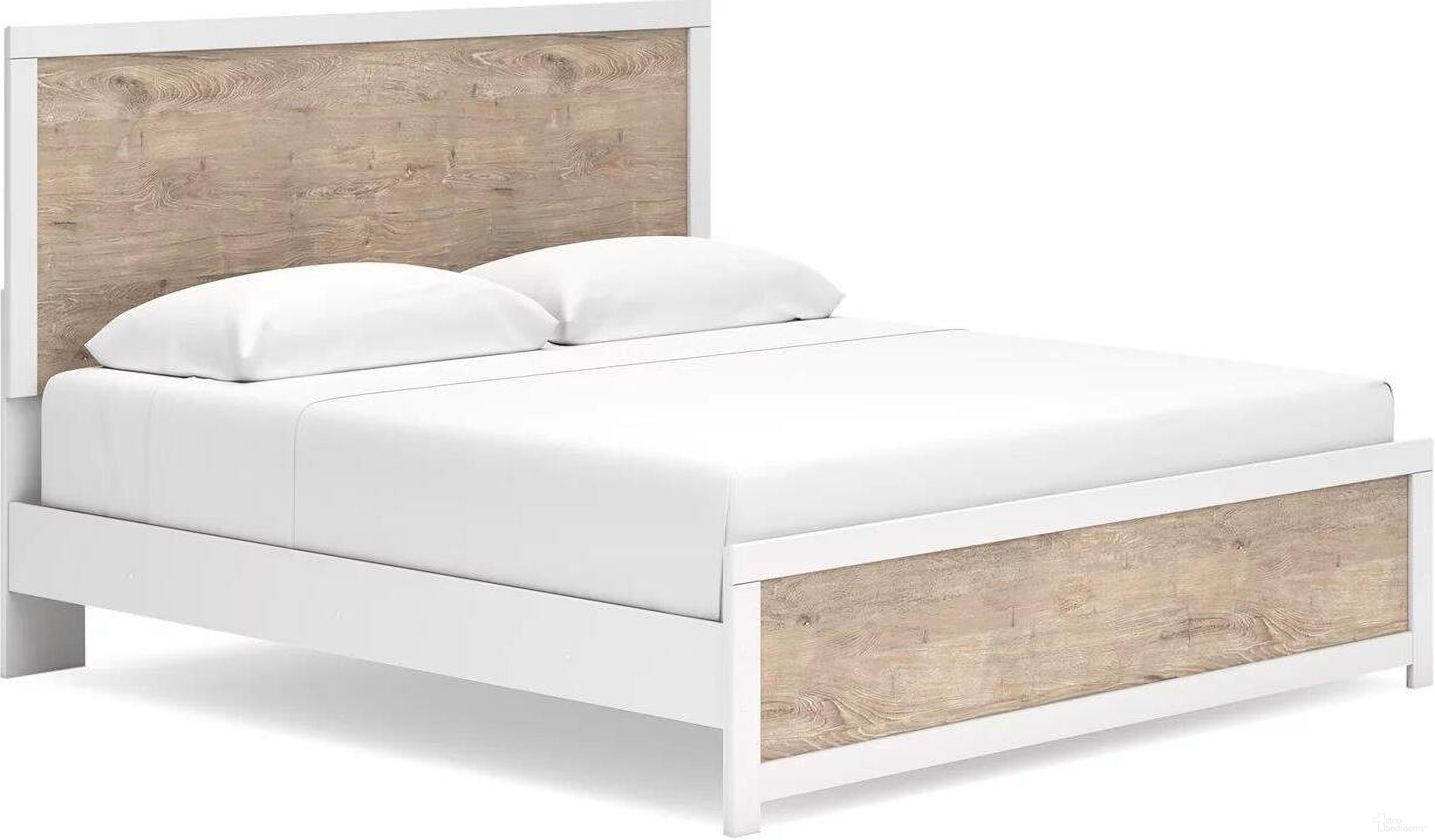 Charbitt King Panel Bed In Twotone by Ashley Furniture 1StopBedrooms