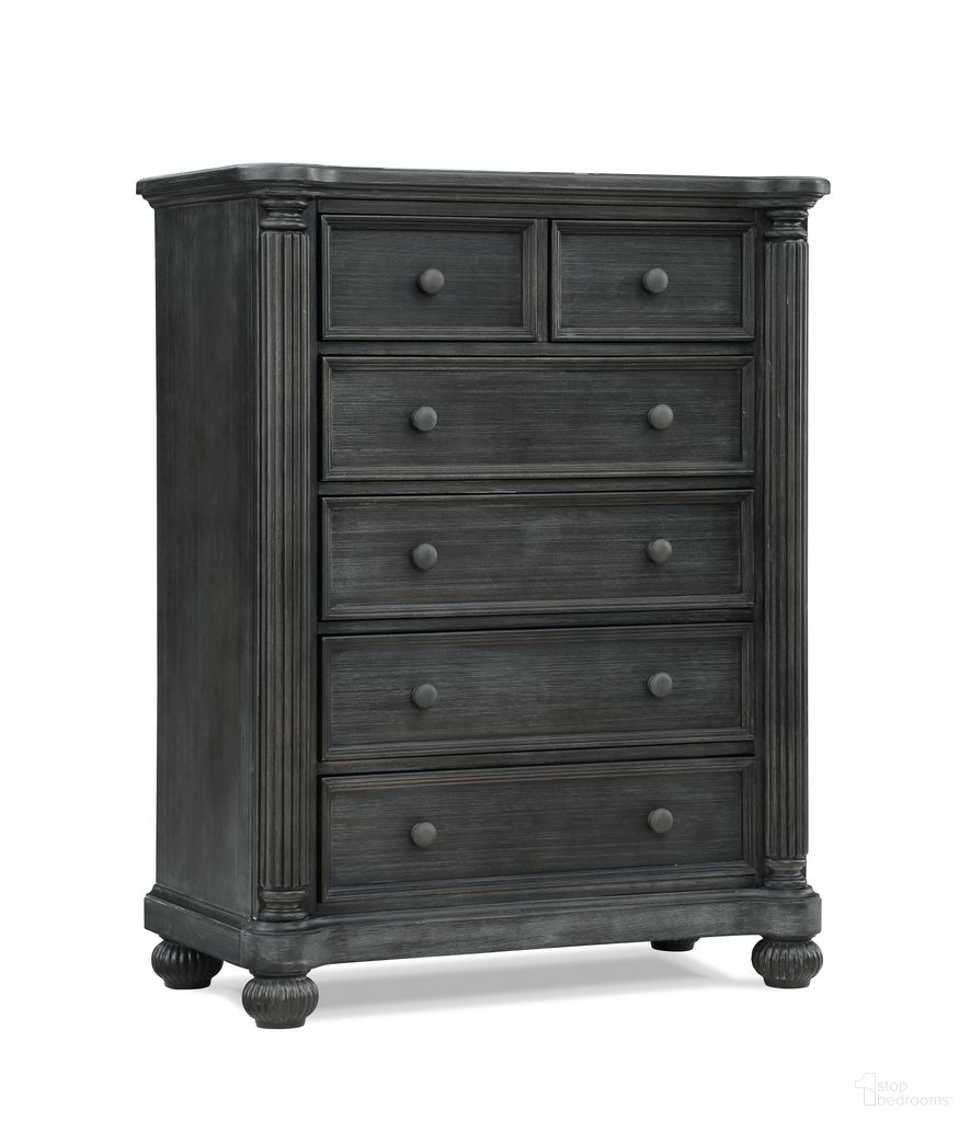 Charleston 5 Drawer Chest In Weathered Woodland
