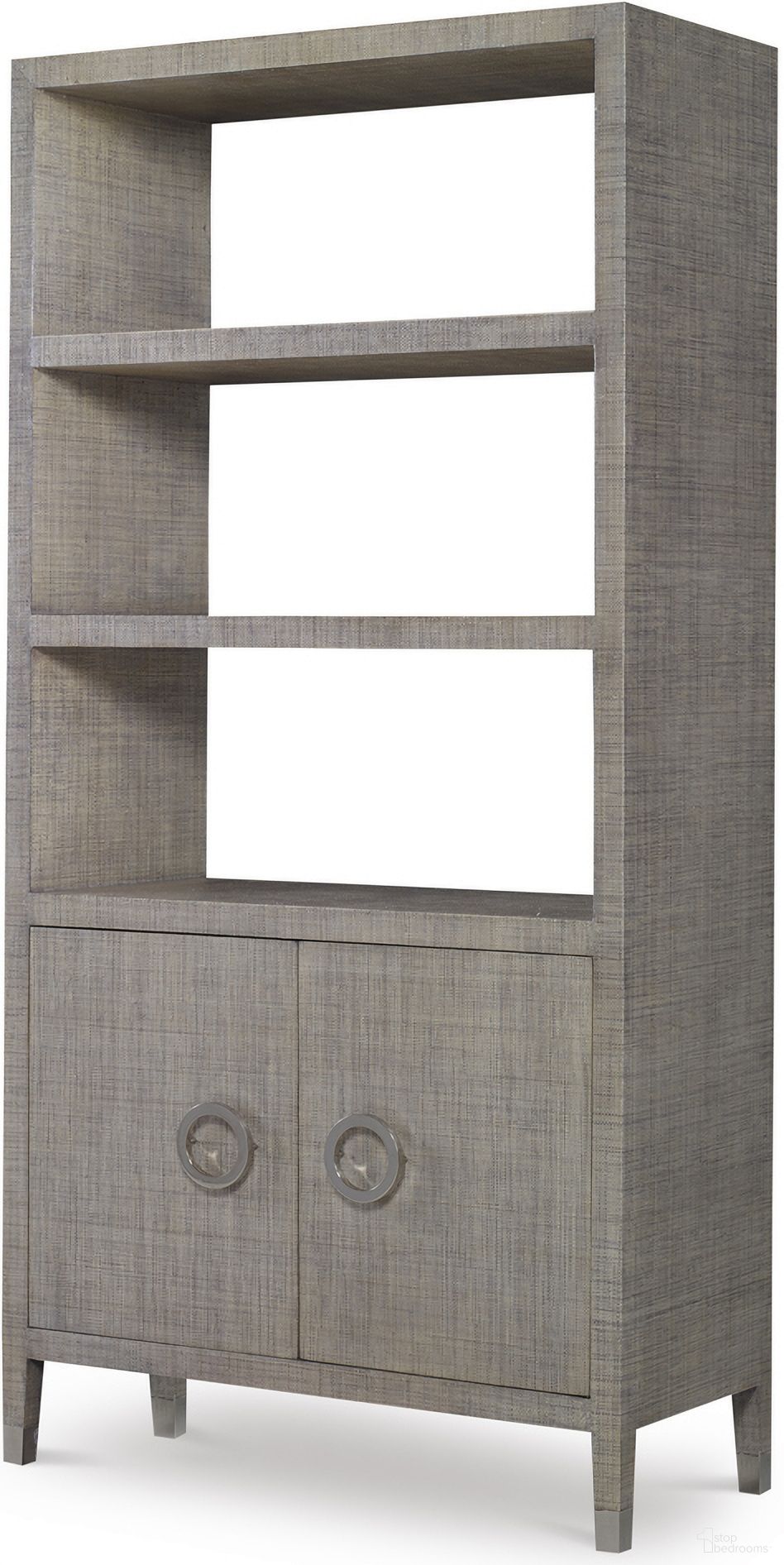 The appearance of Charleston Bookcase In French Grey designed by Century Furniture in the modern / contemporary interior design. This french grey piece of furniture was selected by 1StopBedrooms from Curate Collection to add a touch of cosiness and style into your home. Sku: CT5018-FG. Material: Raffia.