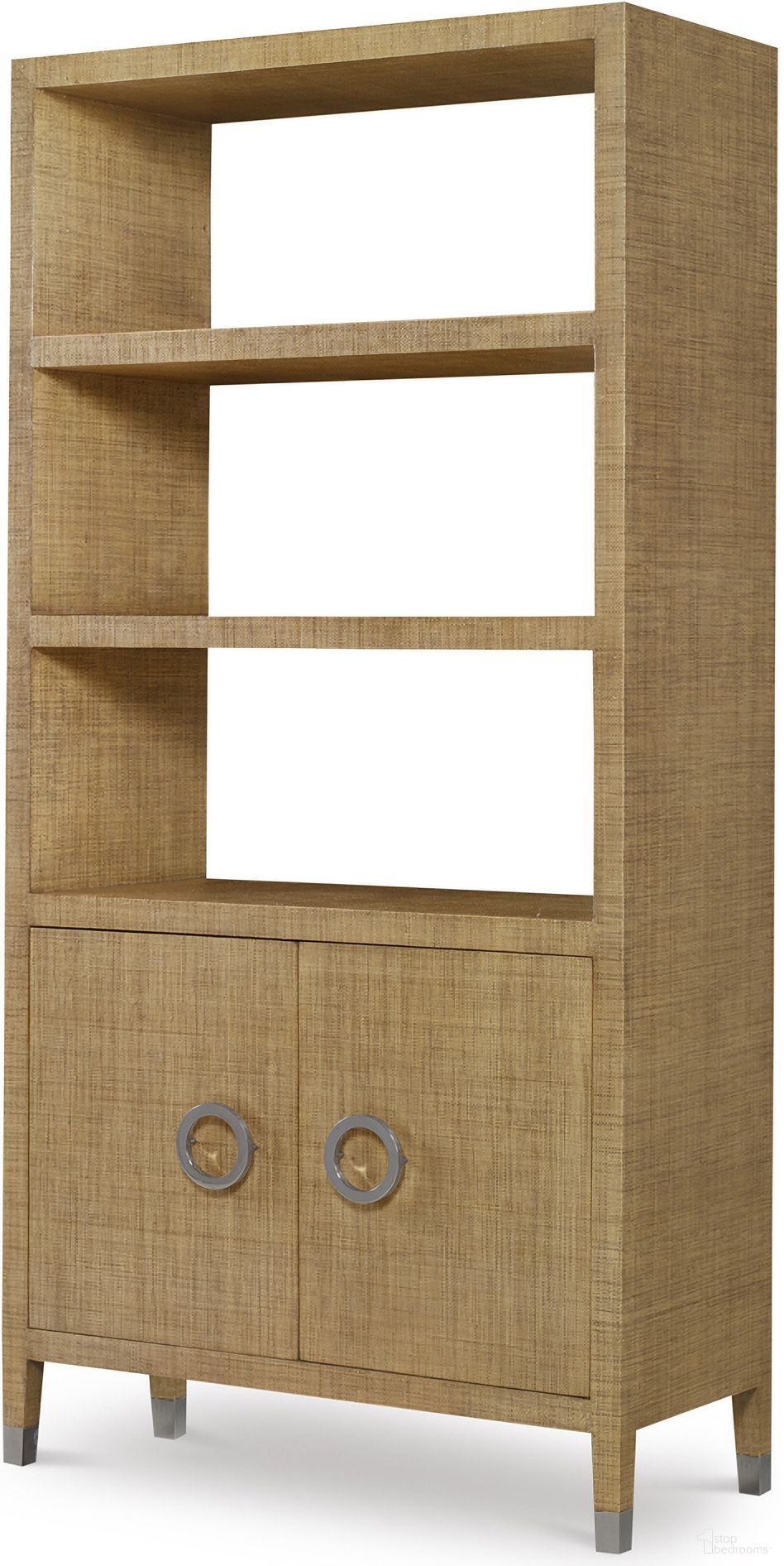 The appearance of Charleston Bookcase In Sand designed by Century Furniture in the transitional interior design. This sand piece of furniture  was selected by 1StopBedrooms from Curate Collection to add a touch of cosiness and style into your home. Sku: CT5018-SD. Material: Raffia.