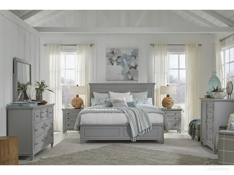 Charleston Complete Panel Bedroom Set In Grey
