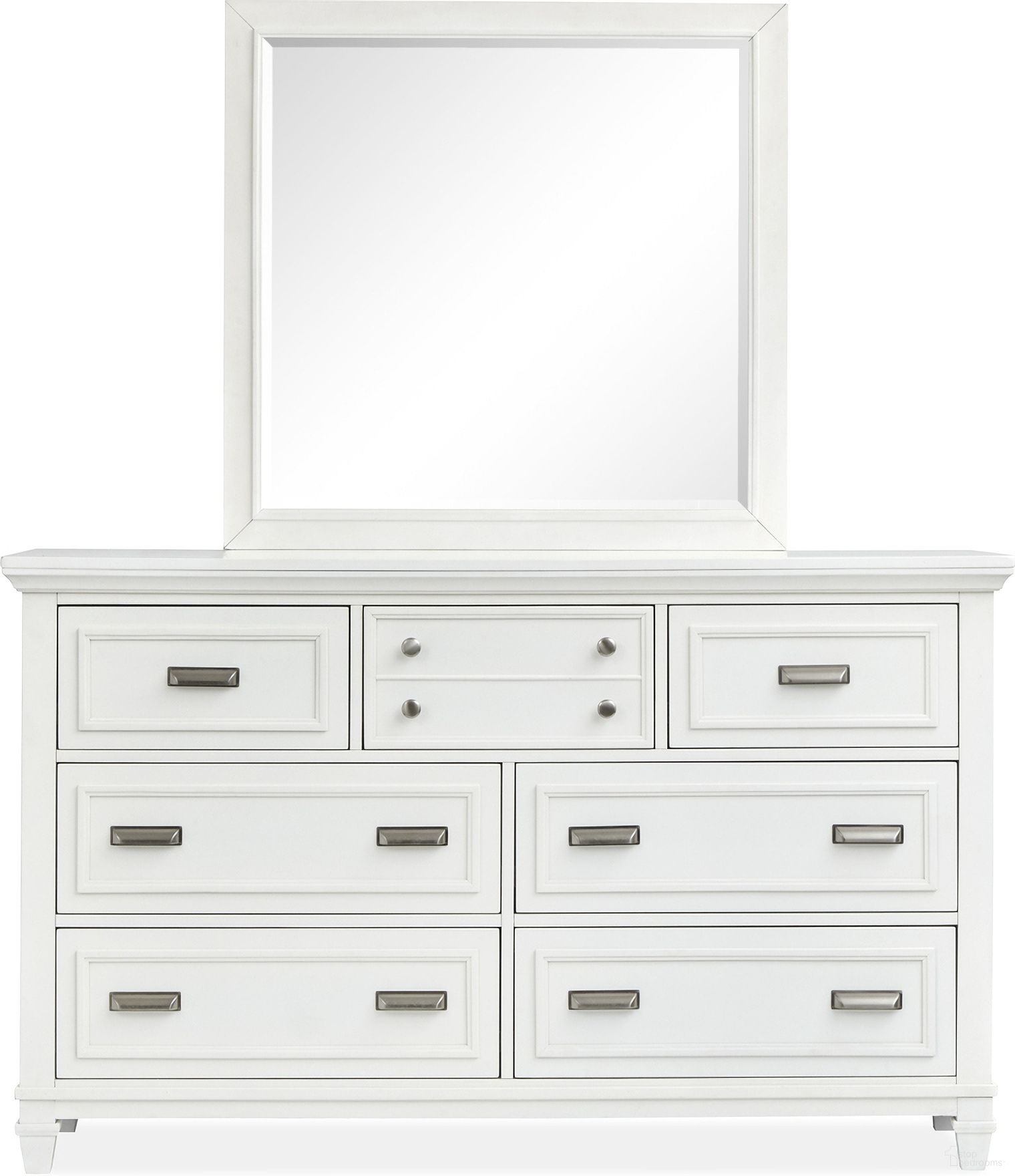The appearance of Charleston Drawer Dresser In White designed by Magnussen in the country / farmhouse interior design. This white piece of furniture was selected by 1StopBedrooms from Charleston Collection to add a touch of cosiness and style into your home. Sku: B5611-20WH. Material: MDF.