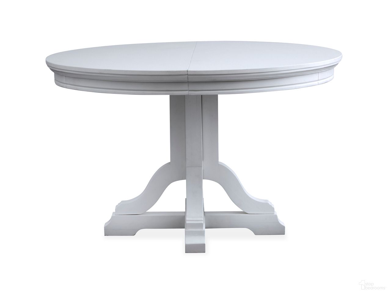The appearance of Charleston Extendable 48 Inch Round Dining Table In Harbor Gray designed by Magnussen in the traditional interior design. This harbor gray piece of furniture  was selected by 1StopBedrooms from Charleston Collection to add a touch of cosiness and style into your home. Sku: D5611-22GY. Table Base Style: Pedestal. Table Top Shape: Round. Size: 48". Material: Hardwood.