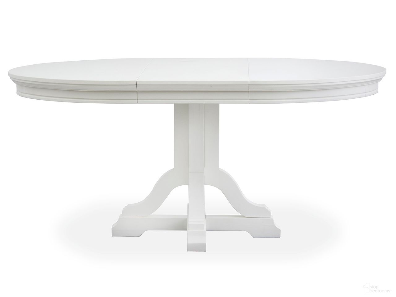 The appearance of Charleston Extendable 48 Inch Round Dining Table In White Dove designed by Magnussen in the traditional interior design. This white dove piece of furniture was selected by 1StopBedrooms from Charleston Collection to add a touch of cosiness and style into your home. Sku: D5611-22WH. Table Base Style: Pedestal. Table Top Shape: Round. Size: 48". Material: Hardwood.
