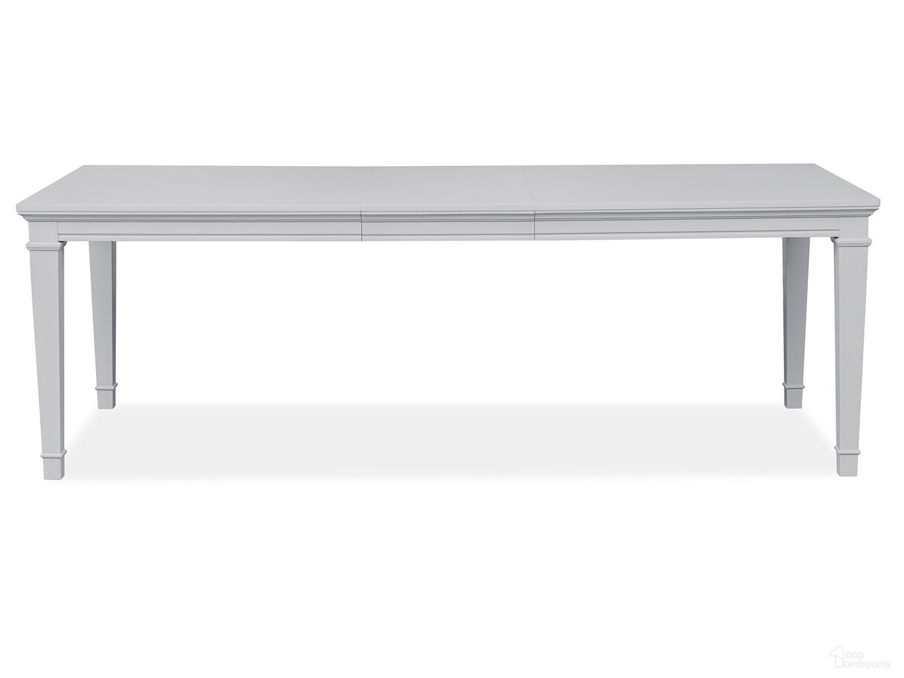 The appearance of Charleston Extendable Rectangular Dining Table In Harbor Gray designed by Magnussen in the traditional interior design. This harbor gray piece of furniture  was selected by 1StopBedrooms from Charleston Collection to add a touch of cosiness and style into your home. Sku: D5611-20GY. Table Base Style: Legs. Table Top Shape: Rectangular. Size: 72" x 38". Material: Hardwood.