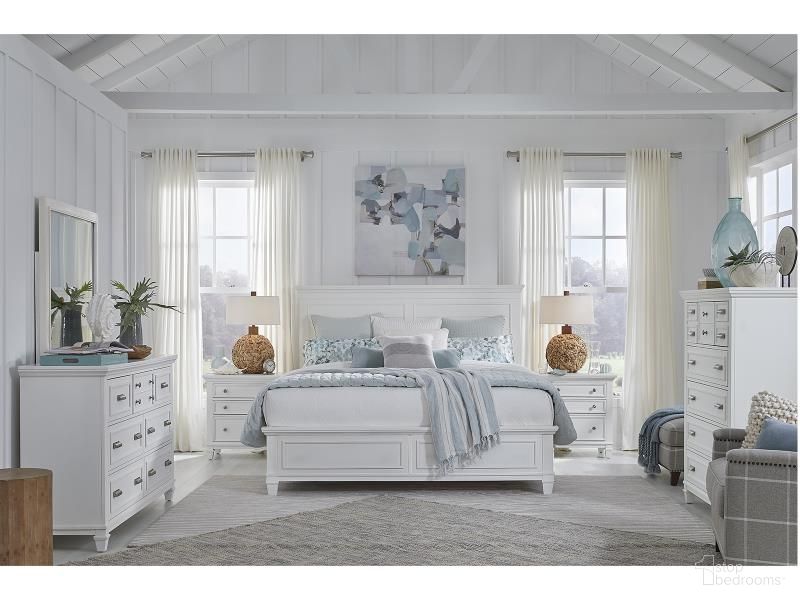The appearance of Charleston Panel Bedroom Set In White designed by Magnussen in the traditional interior design. This white piece of furniture was selected by 1StopBedrooms from Charleston Collection to add a touch of cosiness and style into your home. Sku: B5611-54FWH;B5611-54HWH;B5611-54RWH;B5611-01WH. Bed Type: Panel Bed. Bed Size: Queen. Material: MDF.