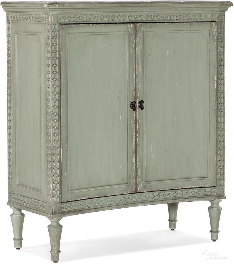 The appearance of Charleston Two Door Accent Chest In Green designed by Hooker in the traditional interior design. This green piece of furniture  was selected by 1StopBedrooms from Charleston Collection to add a touch of cosiness and style into your home. Sku: 6750-50001-32. Material: Maple.