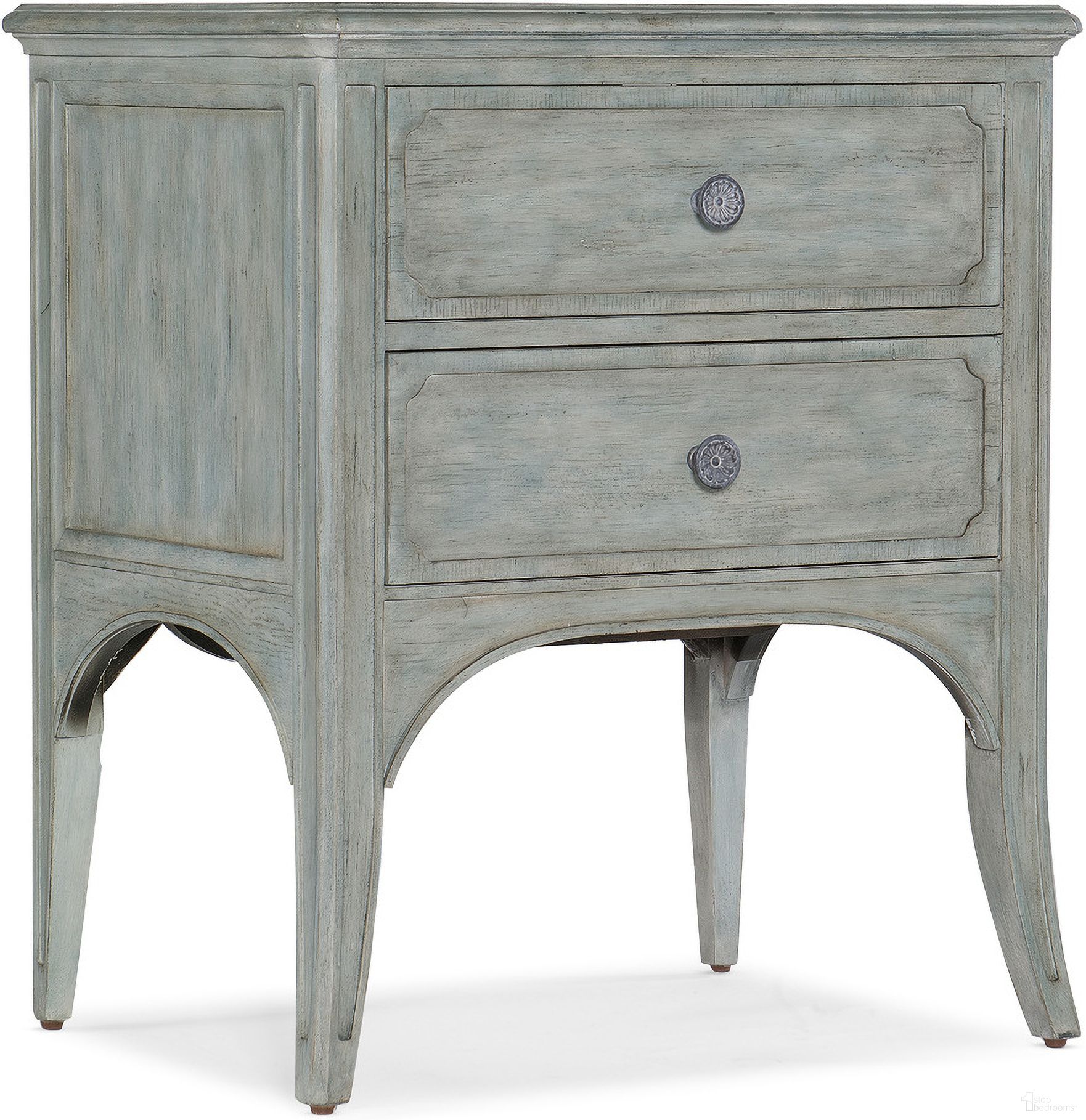 The appearance of Charleston Two Drawer Accent Table In Blue designed by Hooker in the traditional interior design. This blue piece of furniture was selected by 1StopBedrooms from Charleston Collection to add a touch of cosiness and style into your home. Sku: 6750-50011-44. Material: Hickory.