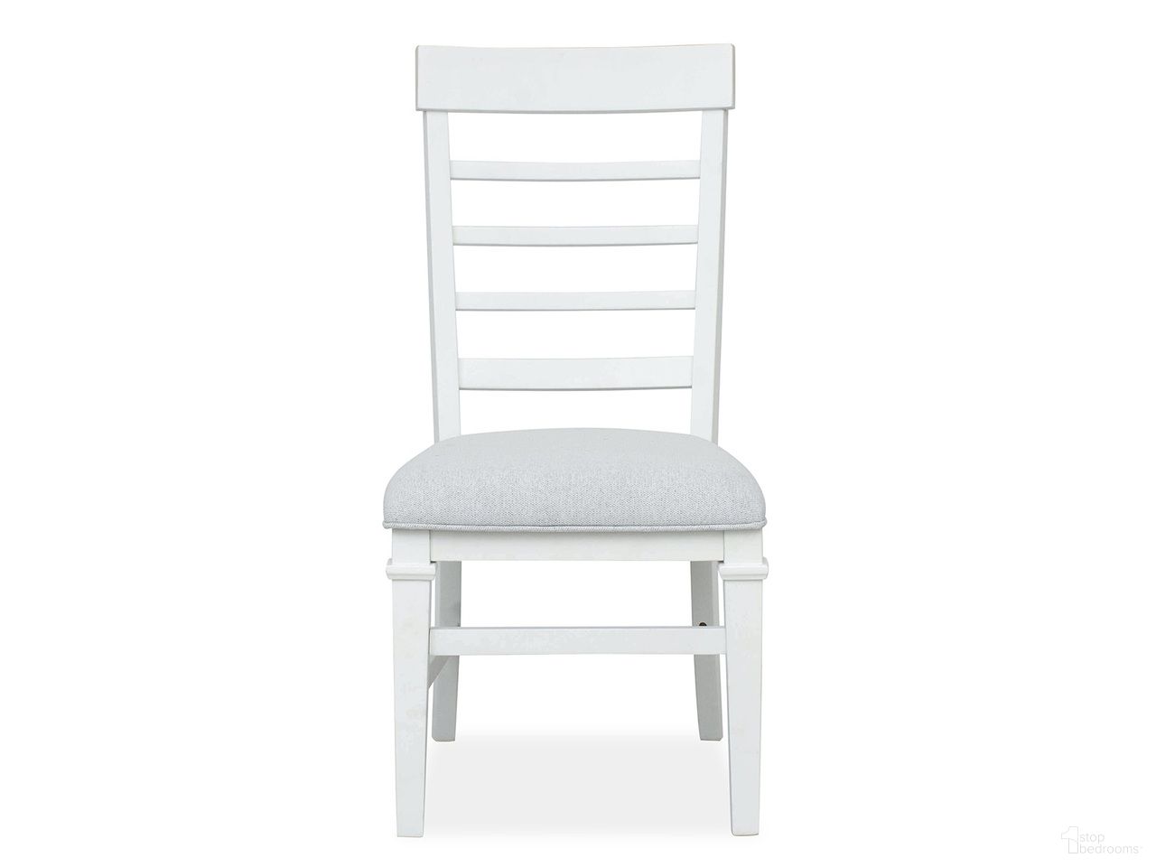 The appearance of Charleston Upholstered Side Chair Set of 2 In White Dove designed by Magnussen in the traditional interior design. This white dove piece of furniture  was selected by 1StopBedrooms from Charleston Collection to add a touch of cosiness and style into your home. Sku: D5611-62WH. Material: MDF. Chair Type: Side Chair.