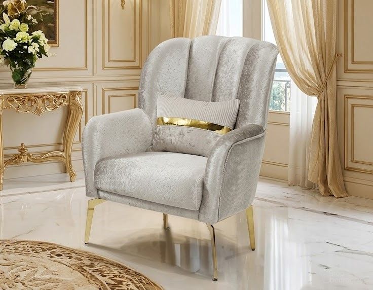 Charlevoix Chair In Gold and Beige
