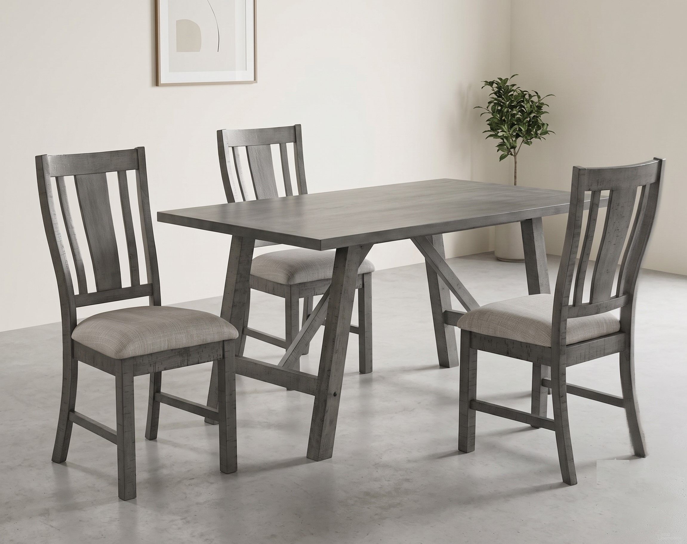Charlie Dining Room Set In Rustic Gray In Rustic Gray Wood