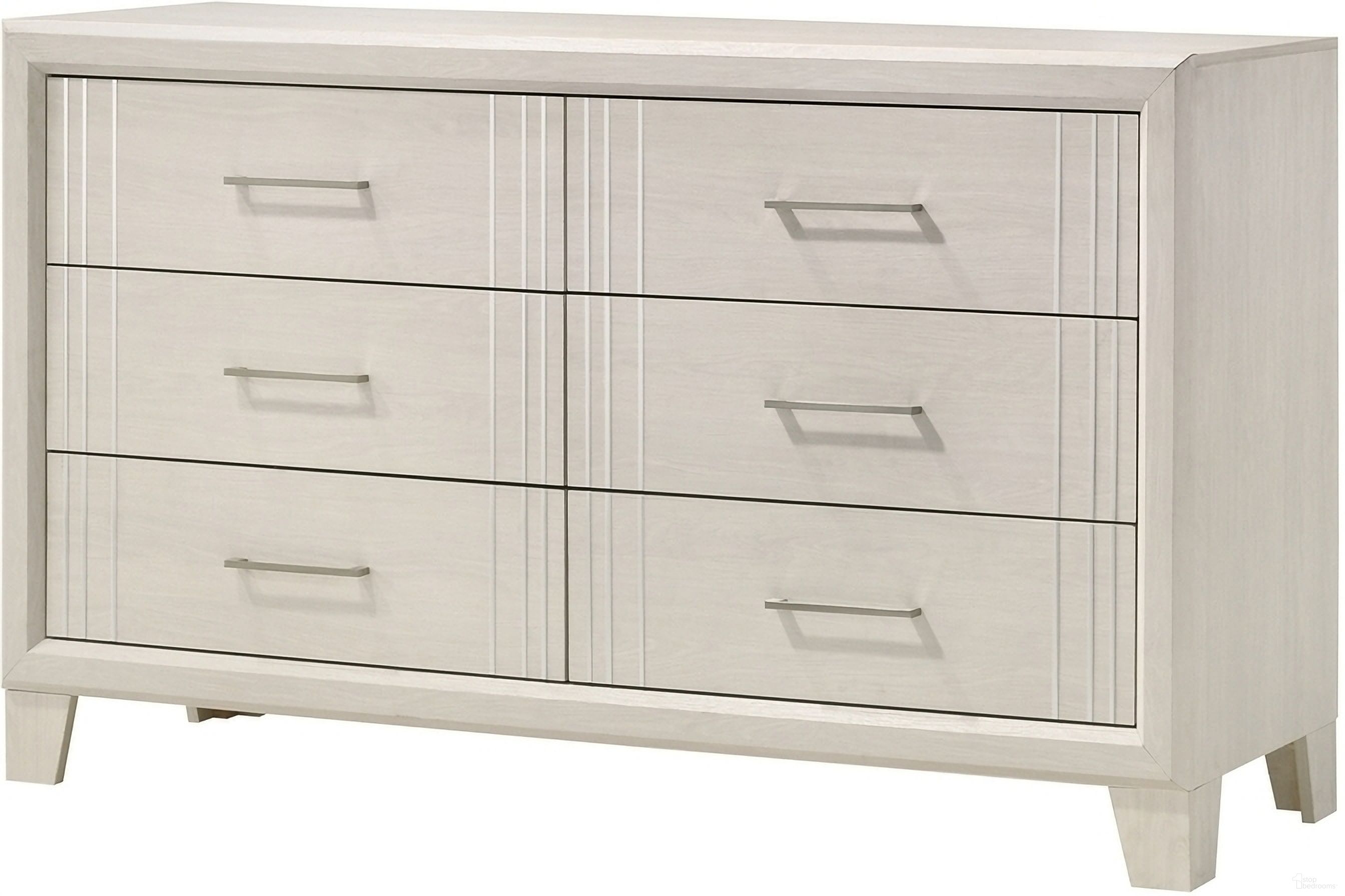 The appearance of Charlie Dresser In White designed by Crown Mark in the modern / contemporary interior design. This white piece of furniture was selected by 1StopBedrooms from Charlie Collection to add a touch of cosiness and style into your home. Sku: B9230-1. Material: MDF.