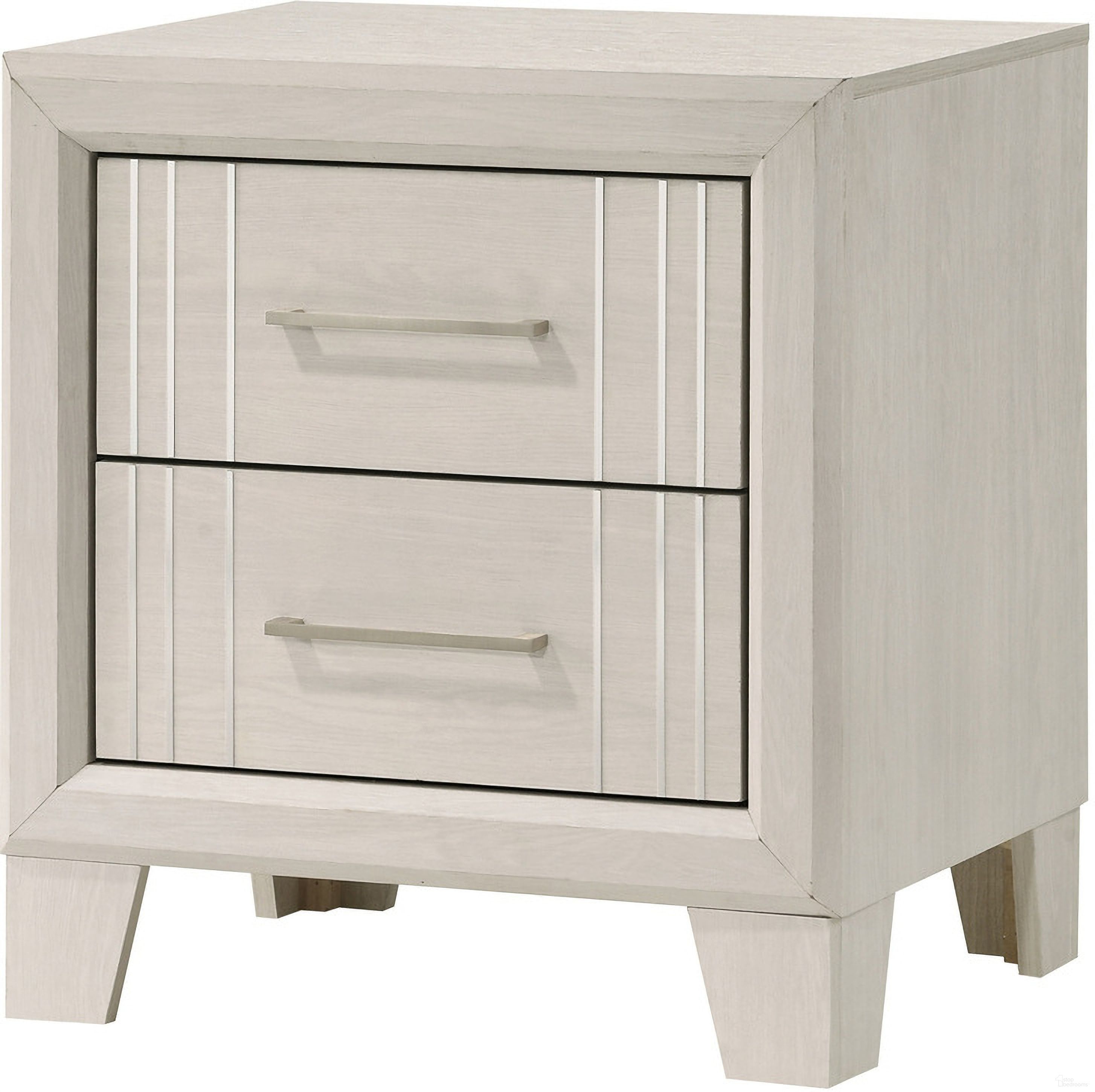 The appearance of Charlie Night Stand In White designed by Crown Mark in the modern / contemporary interior design. This white piece of furniture was selected by 1StopBedrooms from Charlie Collection to add a touch of cosiness and style into your home. Sku: B9230-2. Material: MDF.