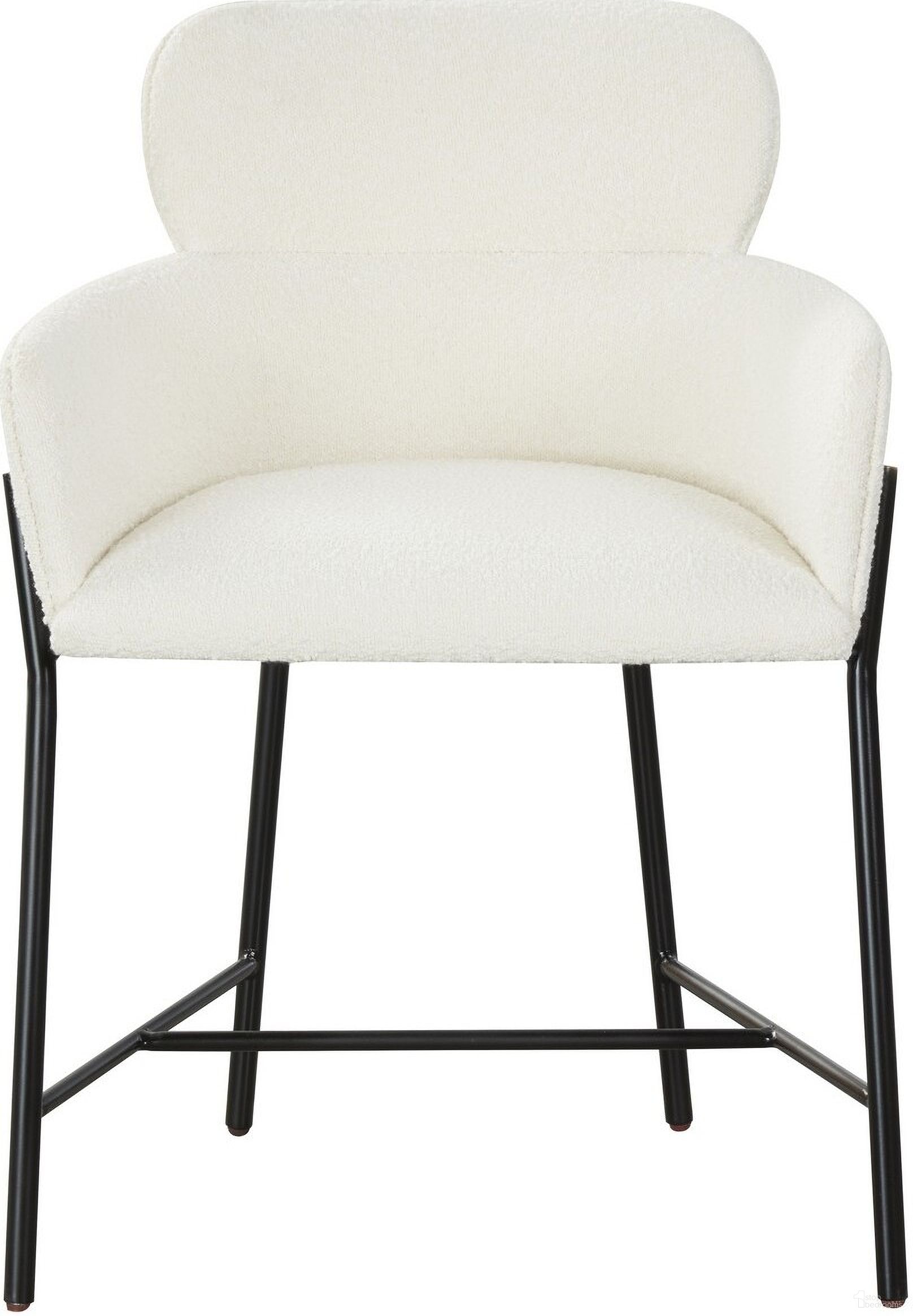 Charlize Velvet Dining Chair In Ivory And Black