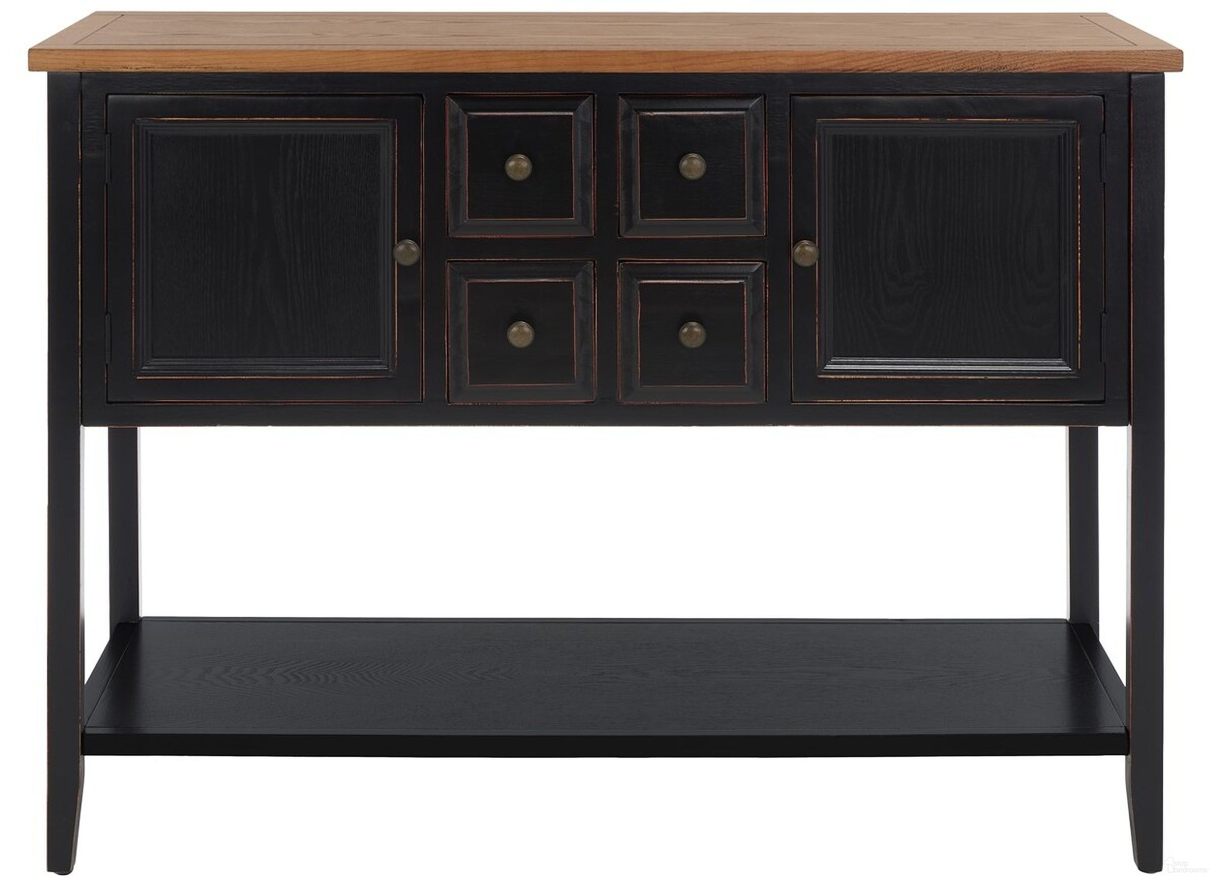 Charlotte Black and Oak Storage Sideboard