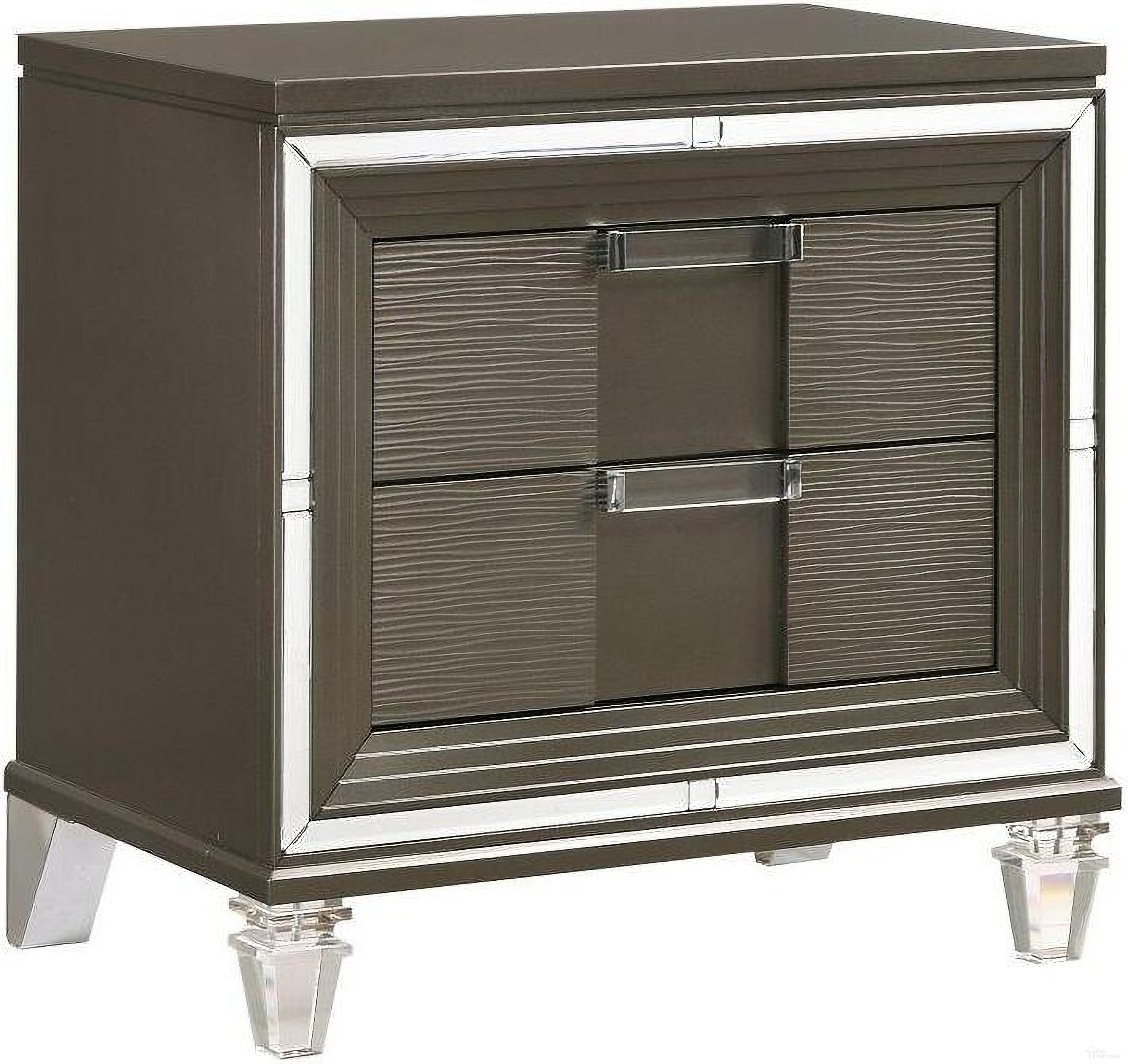 The appearance of Charlotte Copper 2 Drawer Nightstand With Usb designed by Picket House in the modern / contemporary interior design. This brown piece of furniture was selected by 1StopBedrooms from Charlotte Collection to add a touch of cosiness and style into your home. Sku: TN600NS. Material: Rubberwood.