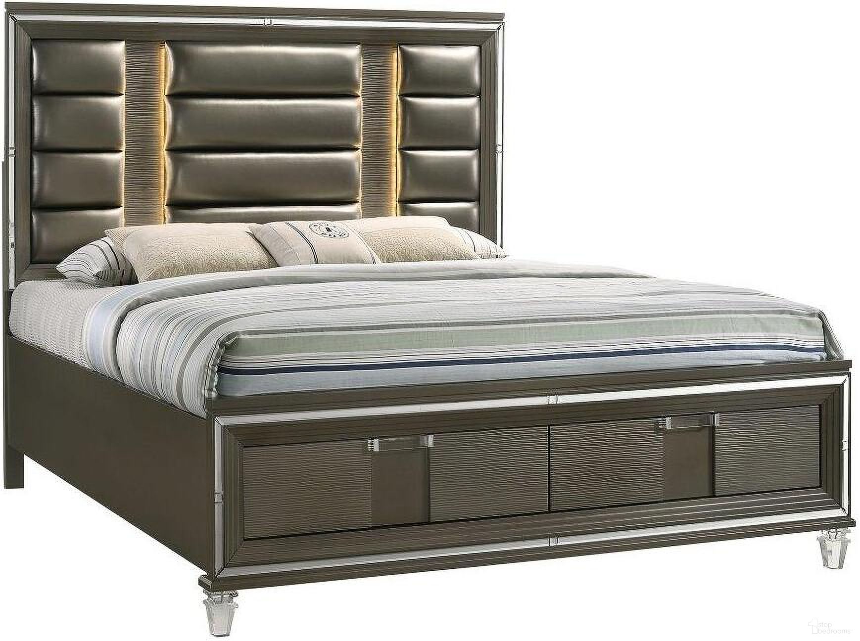 The appearance of Charlotte Copper King Storage Bed designed by Picket House in the modern / contemporary interior design. This brown piece of furniture was selected by 1StopBedrooms from Charlotte Collection to add a touch of cosiness and style into your home. Sku: TN600KH;TN600KF;TN600KS;TN600QKR. Bed Type: Storage Bed. Bed Size: King. Material: Rubberwood.