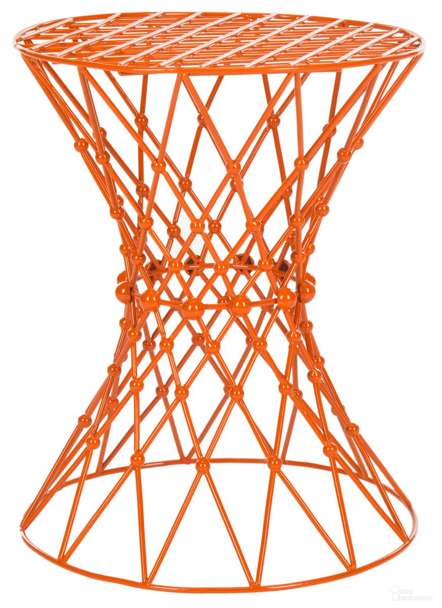 The appearance of Charlotte Iron Wire Stool in Orange designed by Safavieh in the modern / contemporary interior design. This orange piece of furniture  was selected by 1StopBedrooms from Charlotte Collection to add a touch of cosiness and style into your home. Sku: FOX4501C. Material: Metal.