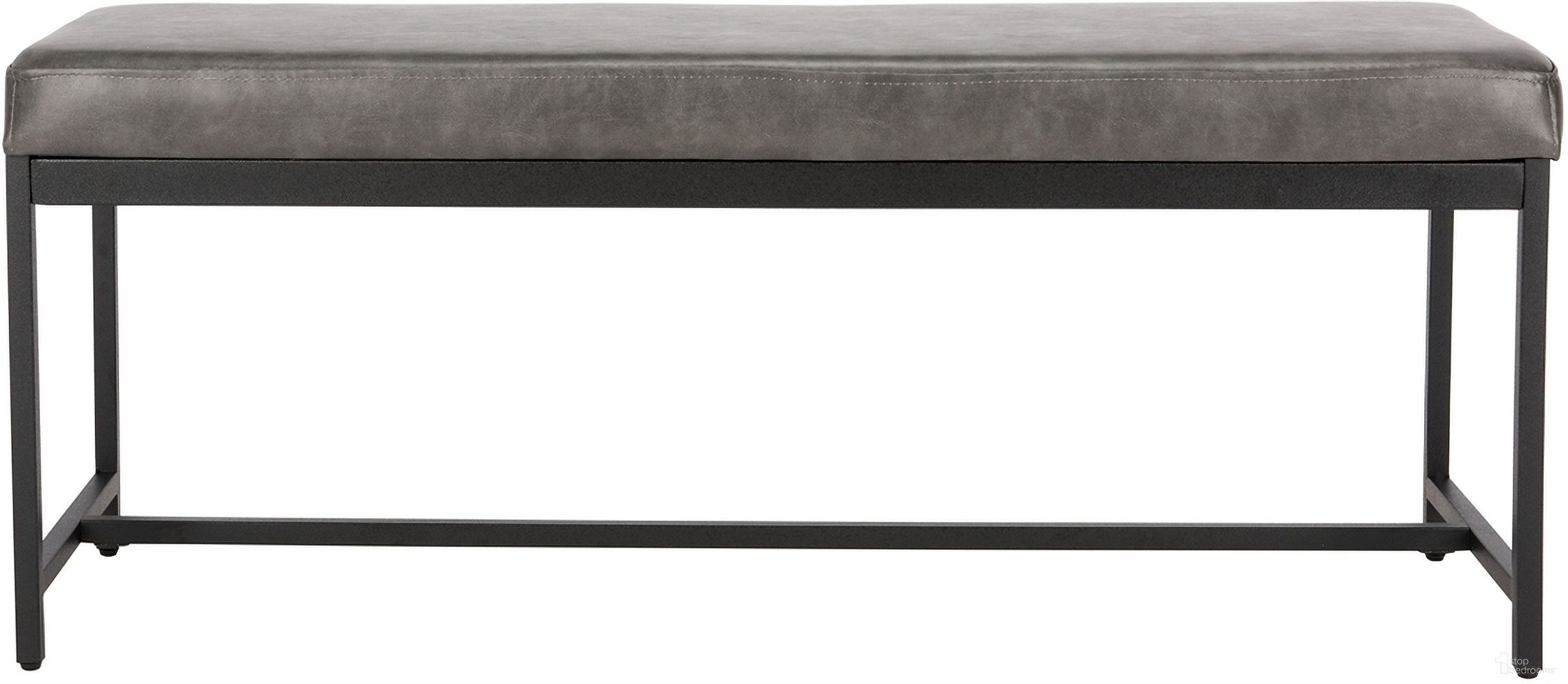 The appearance of Chase Gray Faux Leather Bench designed by Safavieh in the transitional interior design. This gray piece of furniture was selected by 1StopBedrooms from Chase Collection to add a touch of cosiness and style into your home. Sku: BCH6204B. Material: Metal.