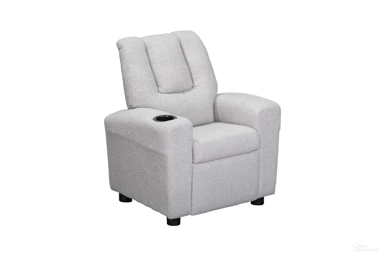 Chase Kids Recliner In Wooly Gray