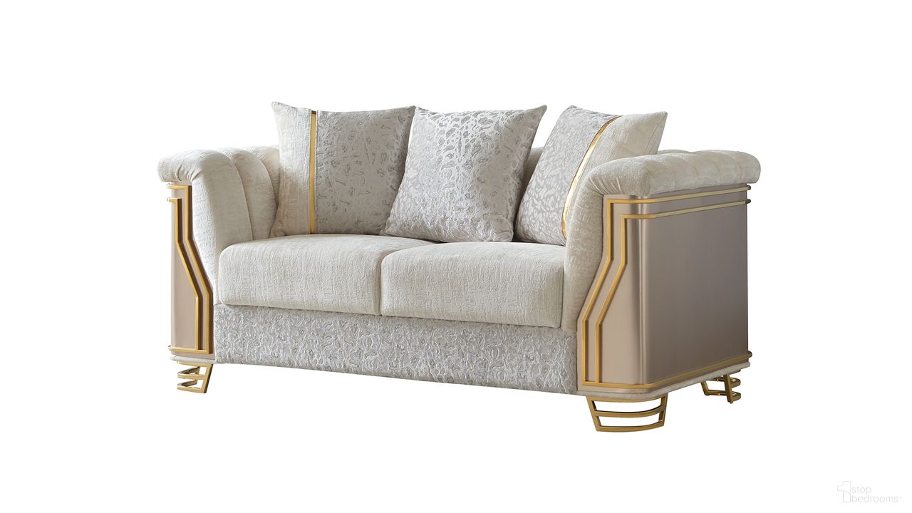 Chateau Loveseat In Cream and Gold