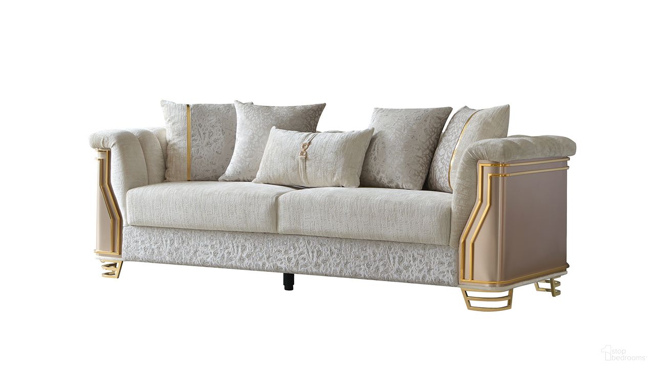 Chateau Sofa In Cream and Gold
