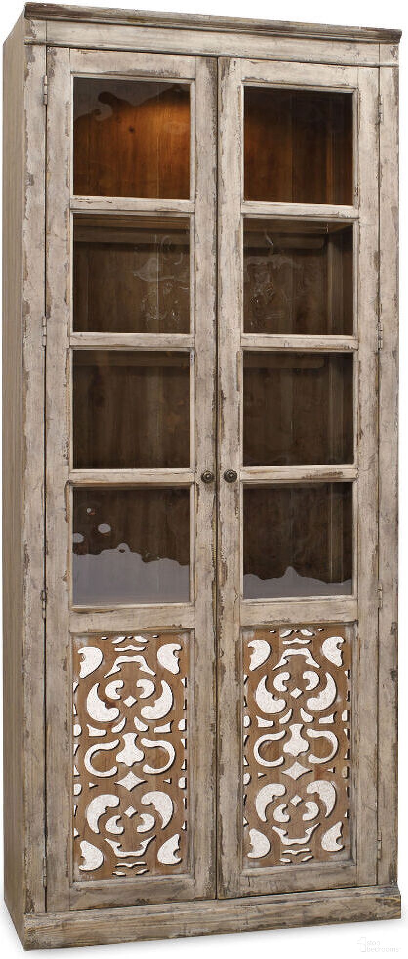 The appearance of Chatelet Light Wood Bunching Curio designed by Hooker in the traditional interior design. This light wood piece of furniture  was selected by 1StopBedrooms from Chatelet Collection to add a touch of cosiness and style into your home. Sku: 5351-75908. Material: Veneer.