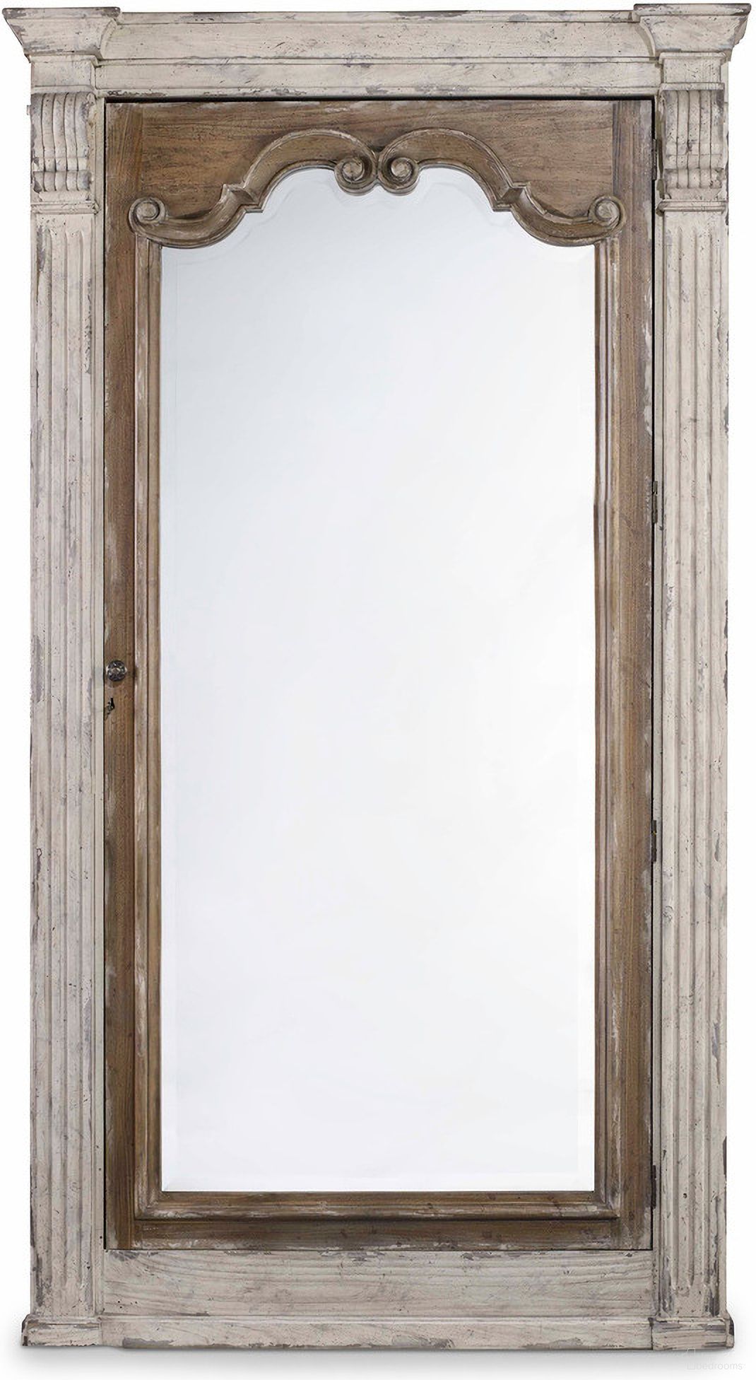 The appearance of Chatelet Caramel Froth And Paris Vintage Floor Mirror With Jewelry Armoire Storage designed by Hooker in the traditional interior design. This beige piece of furniture was selected by 1StopBedrooms from Chatelet Collection to add a touch of cosiness and style into your home. Sku: 5351-50003. Material: Veneer.