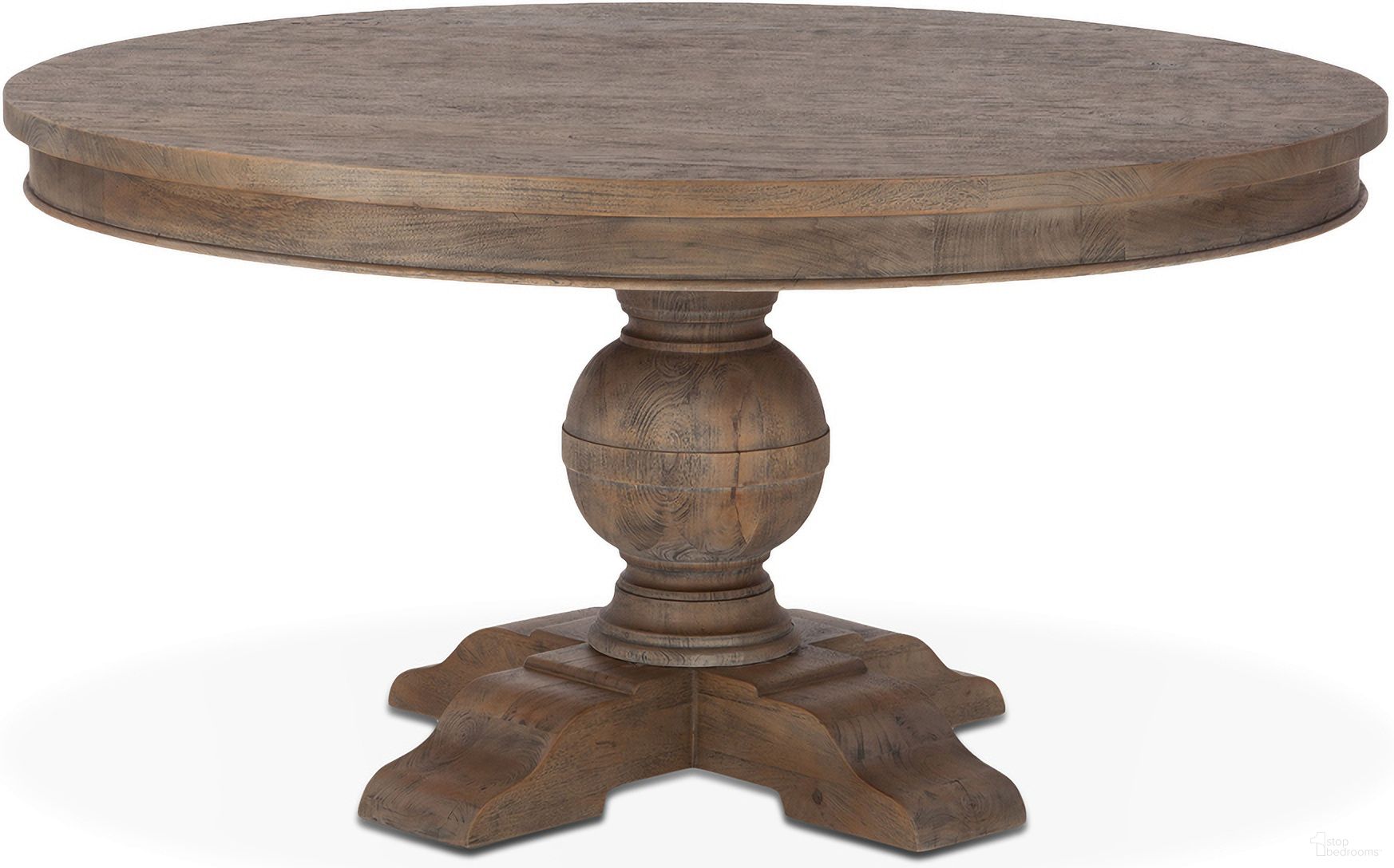 Chatham Downs 54 Inch Round Dining Table In Weathered Teak