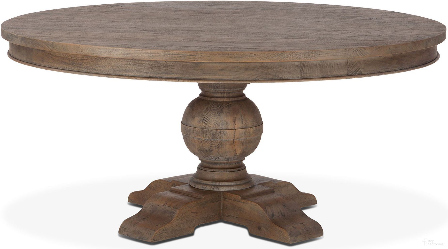 Chatham Downs 72 Inch Round Dining Table In Weathered Teak