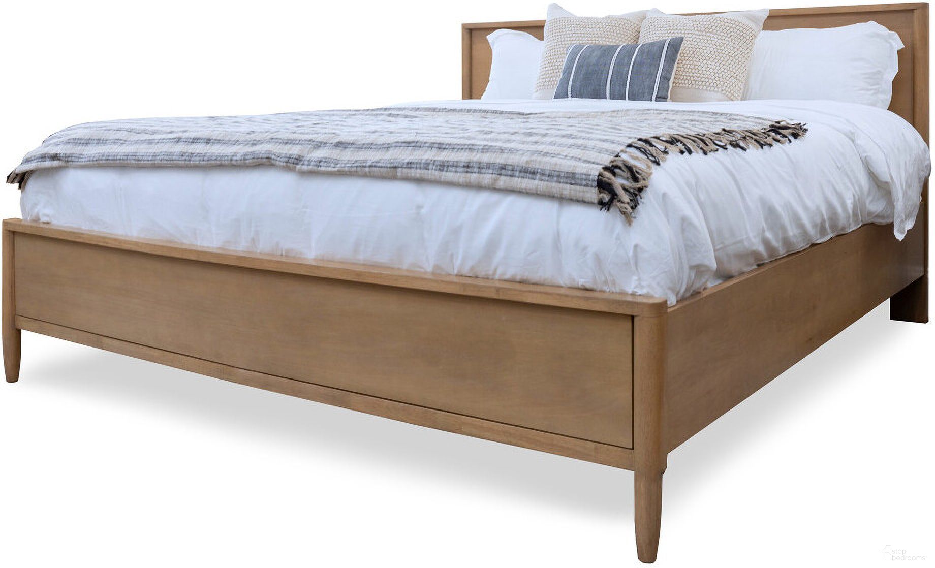 The appearance of Chatham King Low Profile Platform Solidwood Bed In Tan designed by Sea Winds Trading in the transitional interior design. This tan piece of furniture  was selected by 1StopBedrooms from Chatham Collection to add a touch of cosiness and style into your home. Sku: FL-B911KBED-MAPLE. Bed Type: Platform Bed. Material: Wood. Bed Size: King.