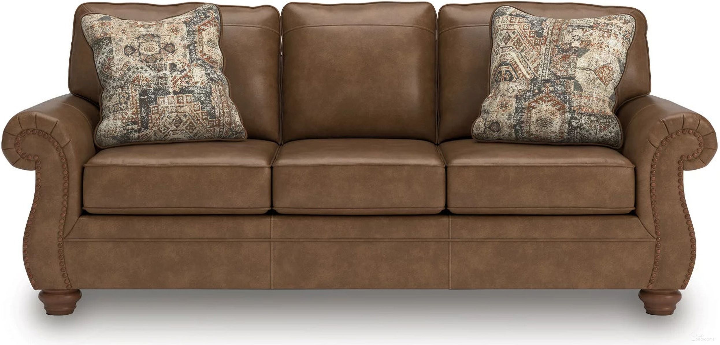 The appearance of Chatterton Sofa In Earth designed by Signature Design by Ashley in the traditional interior design. This earth piece of furniture was selected by 1StopBedrooms from Chatterton Collection to add a touch of cosiness and style into your home. Sku: NC5590238. Material: Faux Leather.