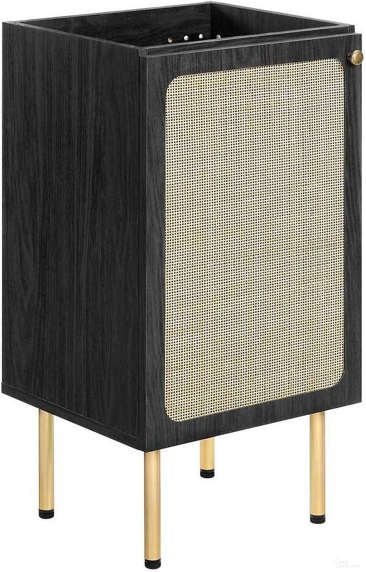 The appearance of Chaucer 18 Inch Bathroom Vanity Cabinet In Black designed by Modway in the modern / contemporary interior design. This black piece of furniture  was selected by 1StopBedrooms from Chaucer Collection to add a touch of cosiness and style into your home. Sku: EEI-6600-BLK. Material: Engineered Wood.