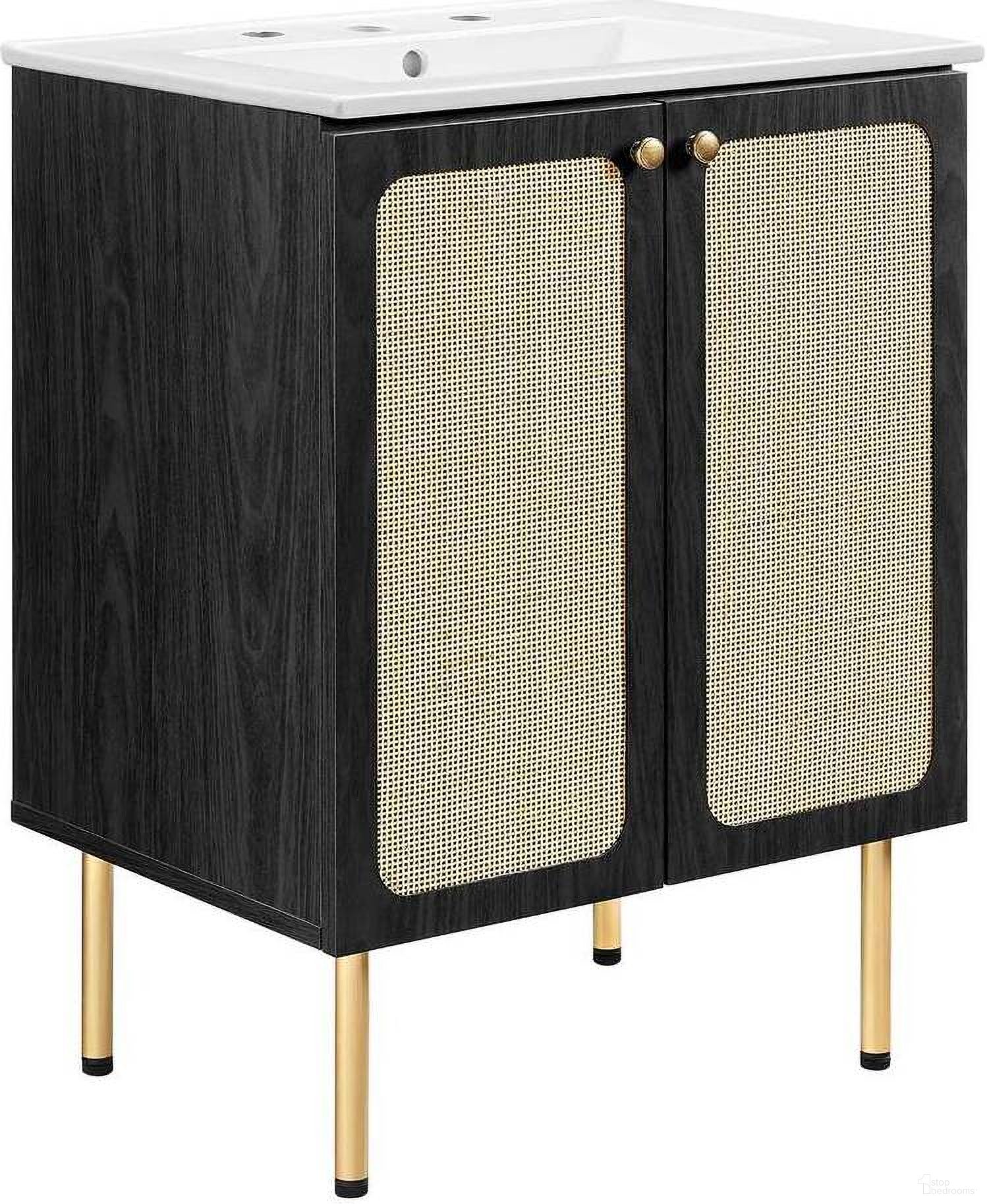The appearance of Chaucer 24 Inch Bathroom Vanity In Black and White designed by Modway in the modern / contemporary interior design. This black and white piece of furniture was selected by 1StopBedrooms from Chaucer Collection to add a touch of cosiness and style into your home. Sku: EEI-3766-WHI;EEI-6601-BLK. Material: Engineered Wood.
