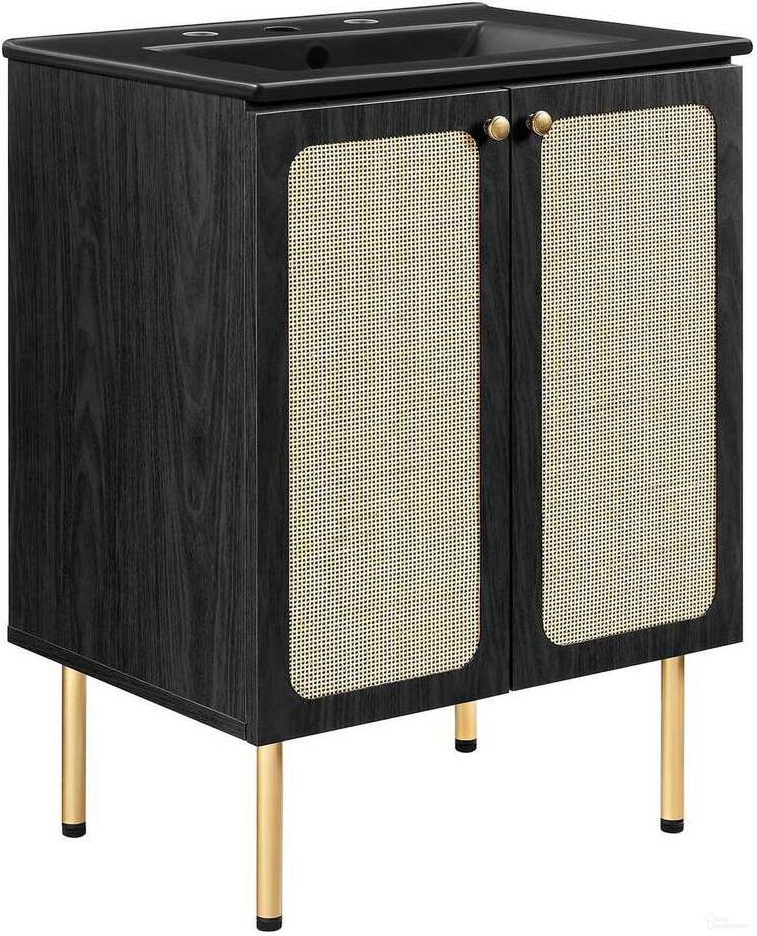 The appearance of Chaucer 24 Inch Bathroom Vanity In Black designed by Modway in the modern / contemporary interior design. This black piece of furniture was selected by 1StopBedrooms from Chaucer Collection to add a touch of cosiness and style into your home. Sku: EEI-5069-BLK;EEI-6601-BLK. Material: Engineered Wood.