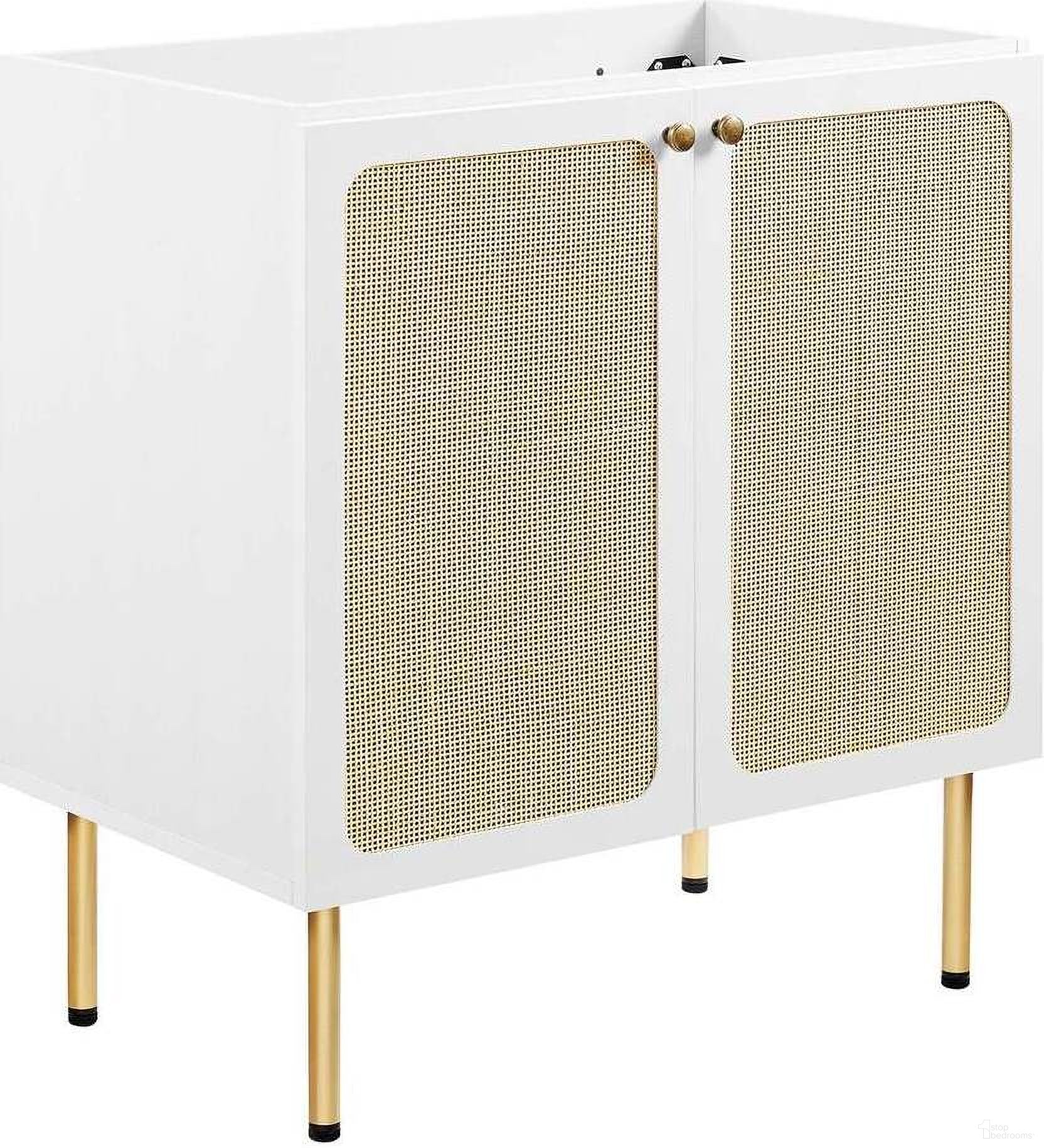 The appearance of Chaucer 30 Inch Bathroom Vanity Cabinet In White designed by Modway in the modern / contemporary interior design. This white piece of furniture  was selected by 1StopBedrooms from Chaucer Collection to add a touch of cosiness and style into your home. Sku: EEI-6602-WHI. Material: Engineered Wood.