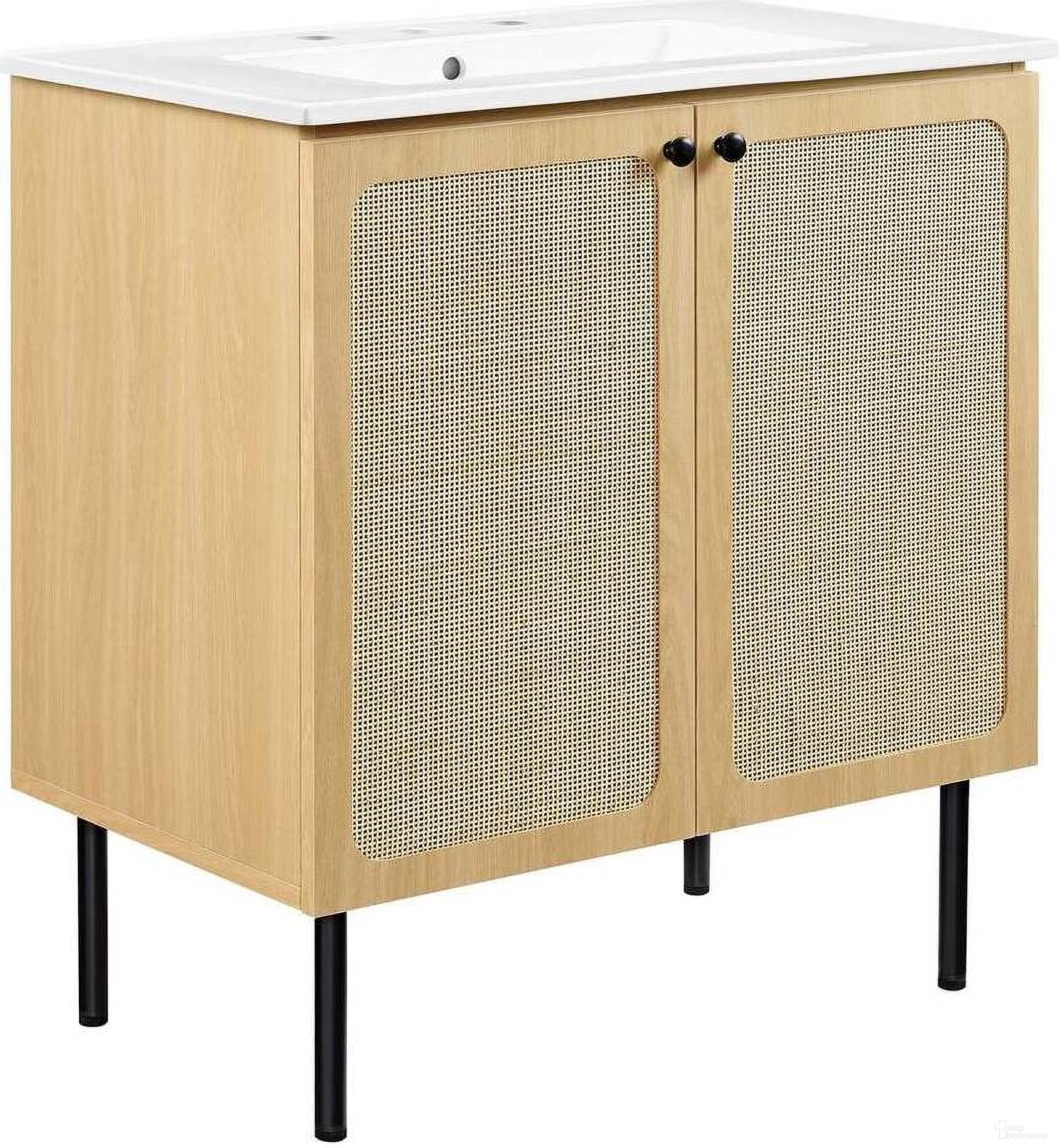 The appearance of Chaucer 30 Inch Bathroom Vanity In Oak and White designed by Modway in the modern / contemporary interior design. This oak and white piece of furniture was selected by 1StopBedrooms from Chaucer Collection to add a touch of cosiness and style into your home. Sku: EEI-4837-WHI;EEI-6602-OAK. Material: Engineered Wood.