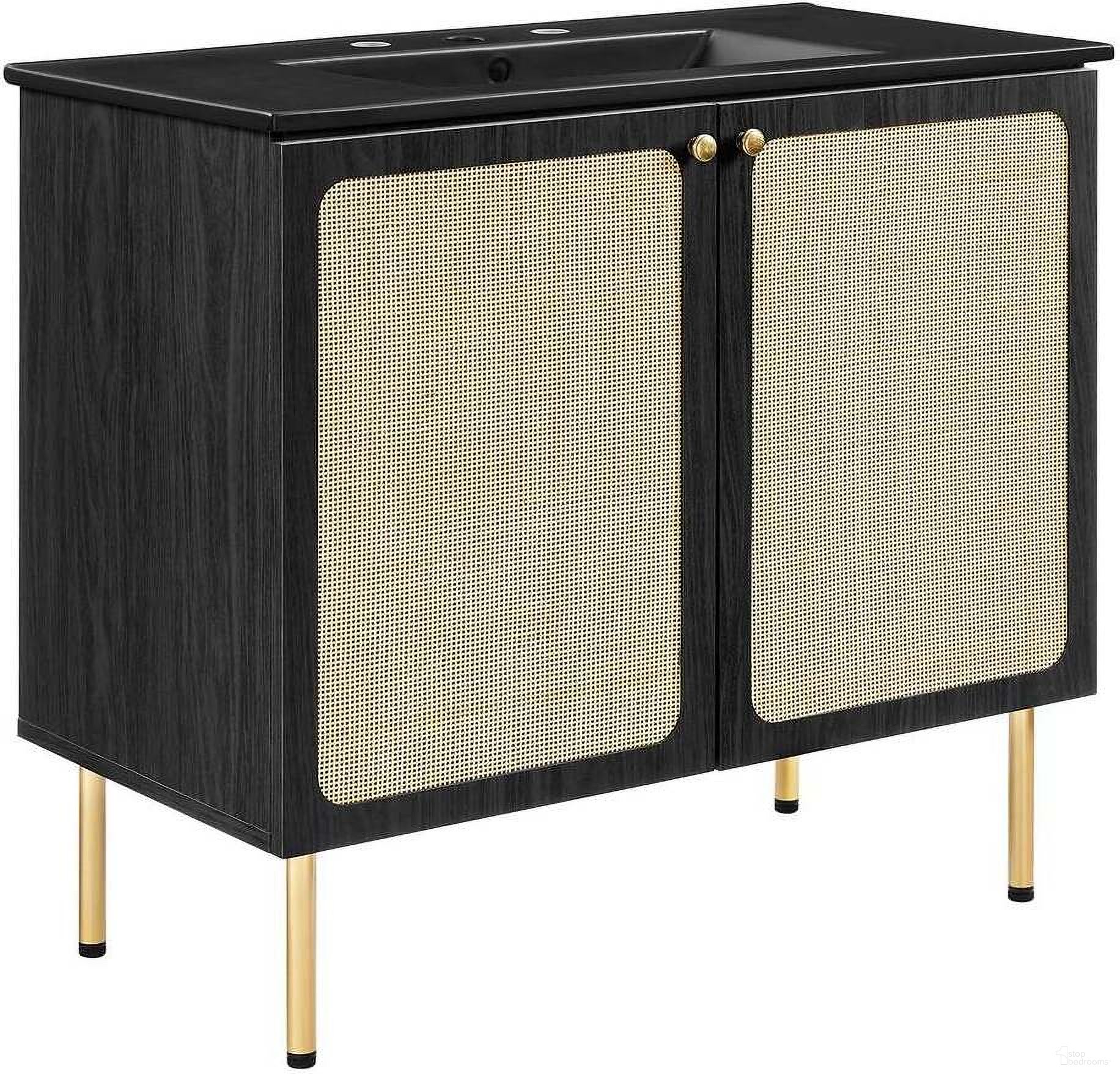 The appearance of Chaucer 36 Inch Bathroom Vanity In Black designed by Modway in the modern / contemporary interior design. This black piece of furniture was selected by 1StopBedrooms from Chaucer Collection to add a touch of cosiness and style into your home. Sku: EEI-5071-BLK;EEI-6603-BLK. Material: MDF.