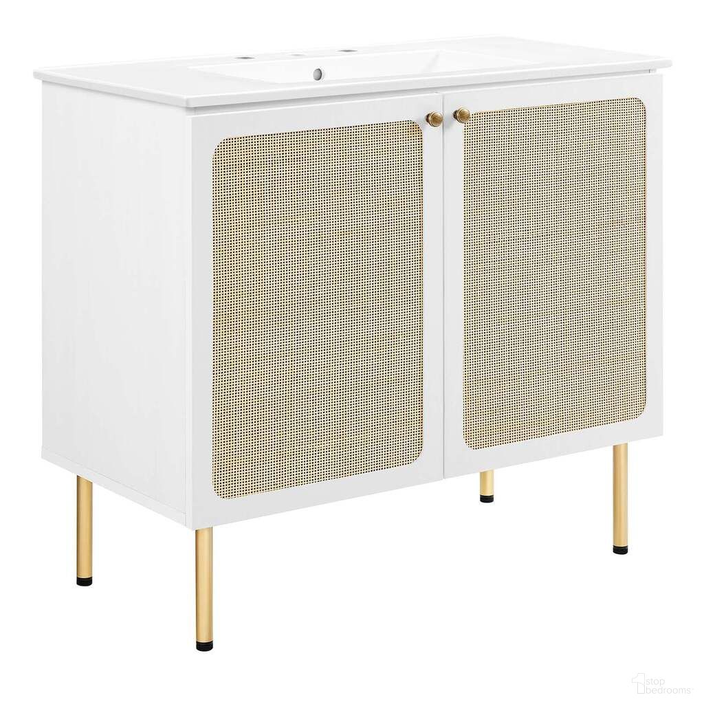 The appearance of Chaucer 36 Inch Bathroom Vanity In White designed by Modway in the modern / contemporary interior design. This white piece of furniture was selected by 1StopBedrooms from Chaucer Collection to add a touch of cosiness and style into your home. Sku: EEI-4203-WHI;EEI-6603-WHI. Material: MDF.