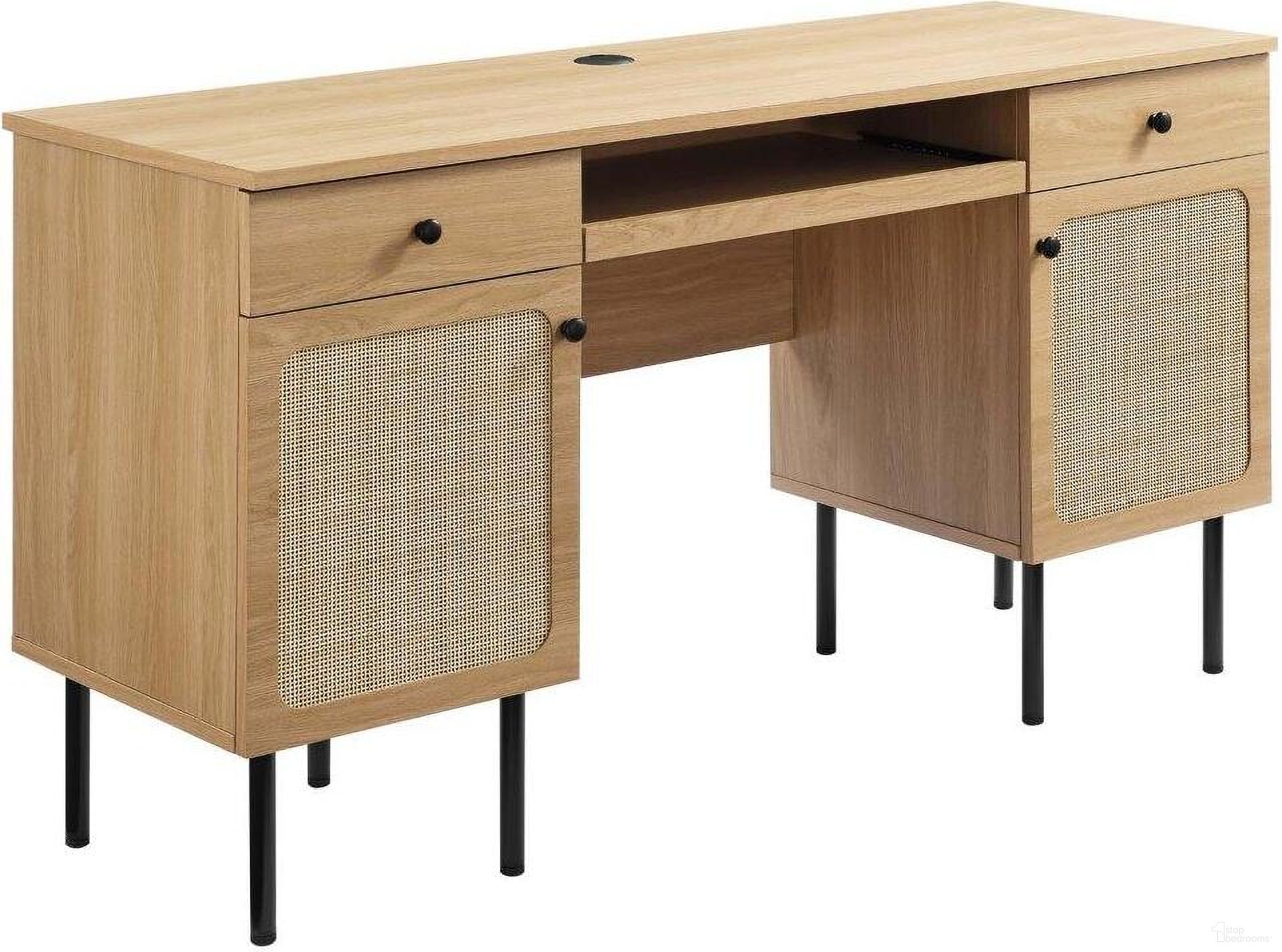 The appearance of Chaucer Office Desk In Oak designed by Modway in the modern / contemporary interior design. This oak piece of furniture was selected by 1StopBedrooms from Chaucer Collection to add a touch of cosiness and style into your home. Sku: EEI-6199-OAK. Material: Wood.