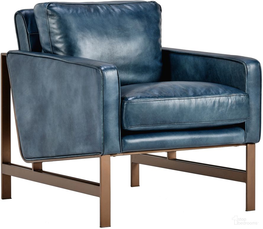 The appearance of Chazzie Club Chair In Ocean Blue designed by Classic Home in the modern / contemporary interior design. This ocean blue piece of furniture was selected by 1StopBedrooms from Chazzie Collection to add a touch of cosiness and style into your home. Sku: 53003980. Material: Buffalo Leather.