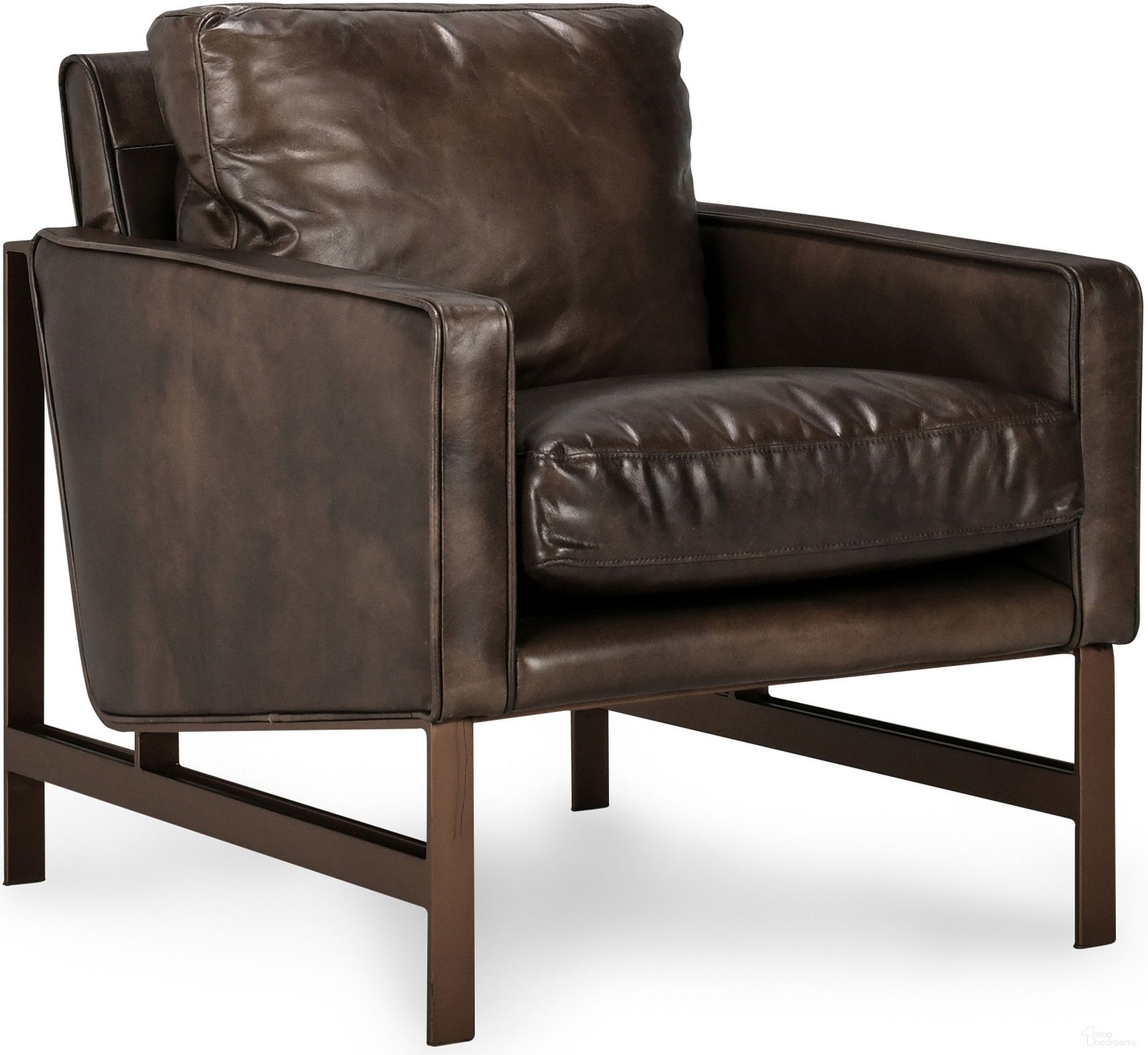 The appearance of Chazzie Club Chair In Truffle Brown designed by Classic Home in the modern / contemporary interior design. This truffle brown piece of furniture  was selected by 1StopBedrooms from Chazzie Collection to add a touch of cosiness and style into your home. Sku: 53004860. Material: Buffalo Leather.