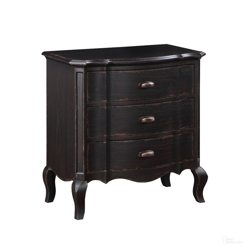 The appearance of Chelmsford Nightstand In Antique Black designed by ACME in the rustic / southwestern interior design. This antique black piece of furniture  was selected by 1StopBedrooms from Chelmsford Collection to add a touch of cosiness and style into your home. Sku: BD02297. Material: Wood.