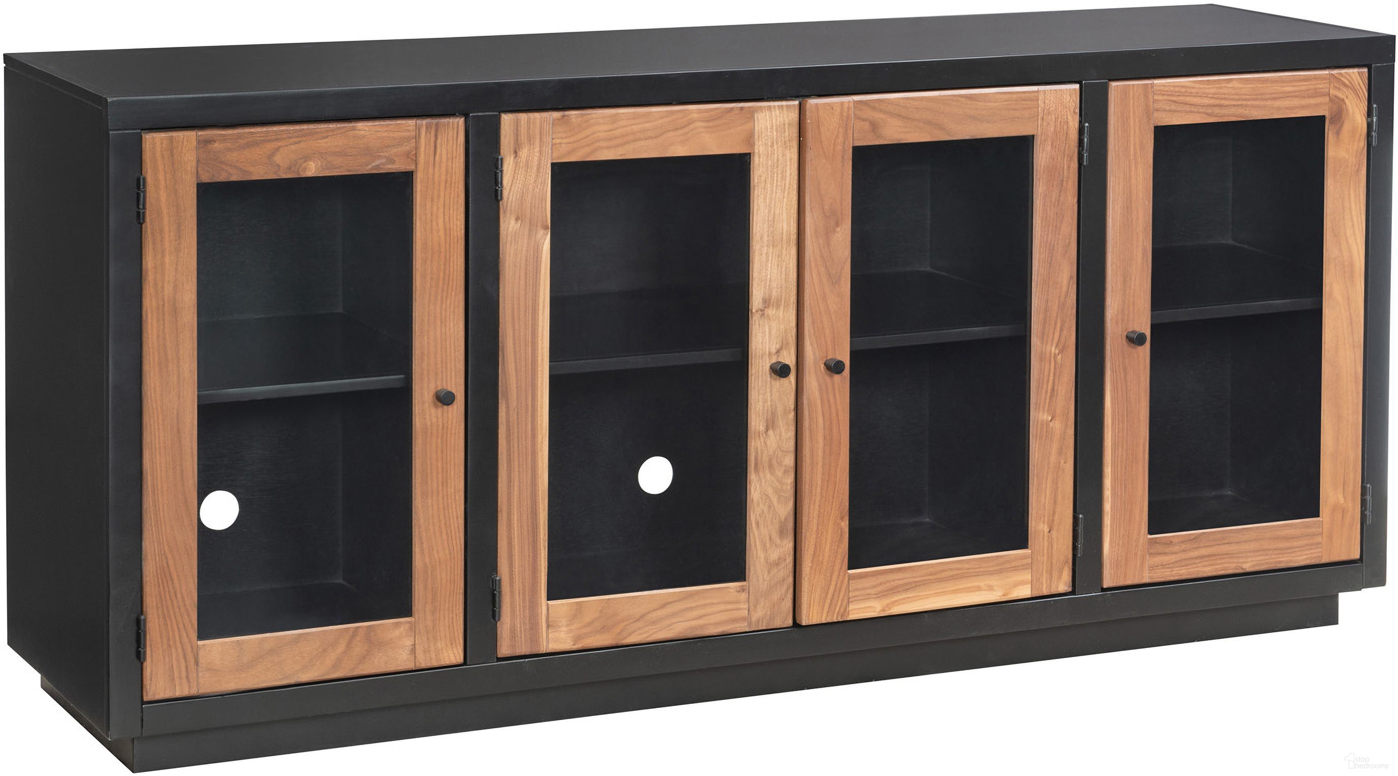 The appearance of Chelsea 68 Inch Console with 4 Doors In Black designed by Aspenhome in the modern / contemporary interior design. This black piece of furniture was selected by 1StopBedrooms from Chelsea Collection to add a touch of cosiness and style into your home. Sku: MSS1240NWT-BLK. Material: Wood.