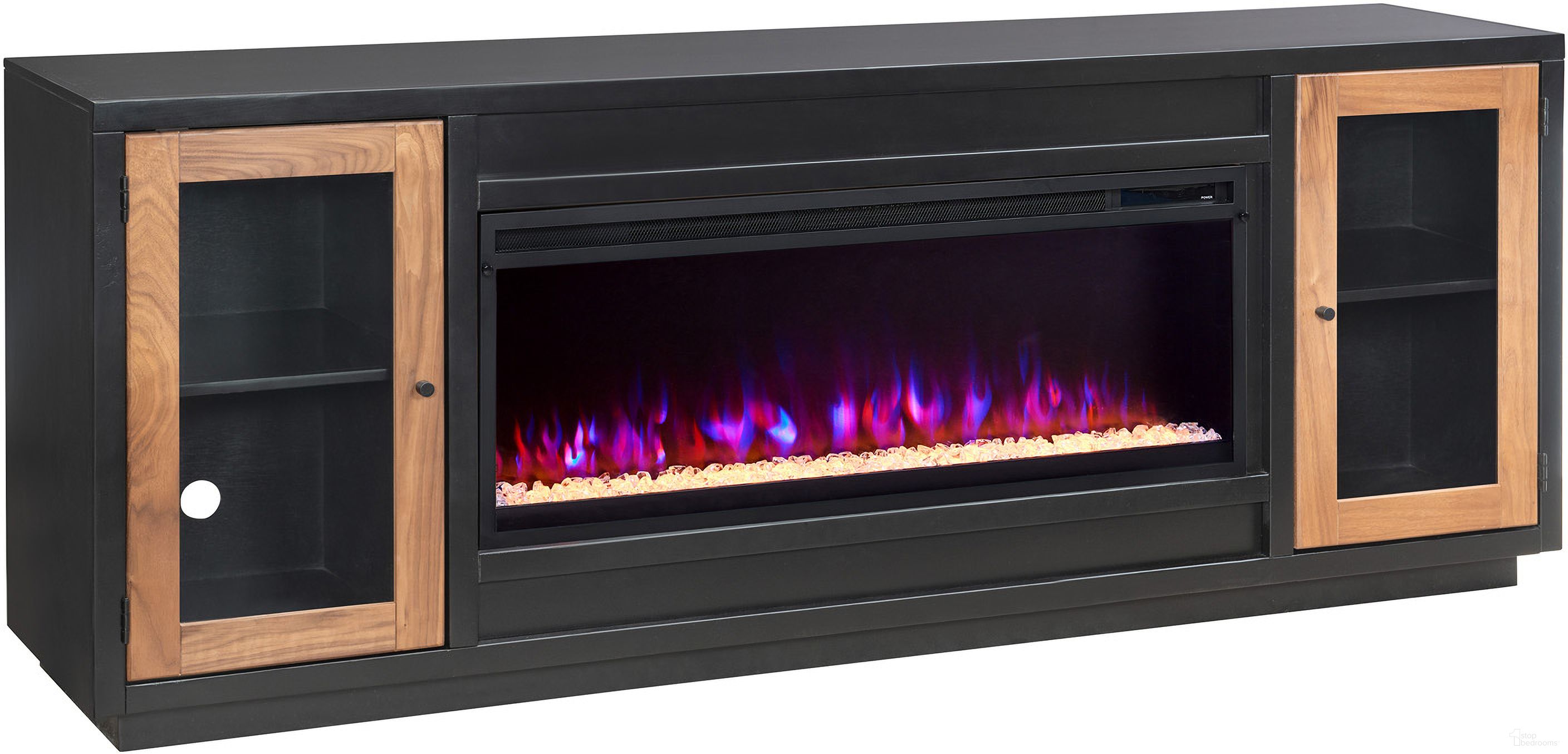 The appearance of Chelsea 82 Inch Fireplace Console with 42 Inch Insert In Black designed by Aspenhome in the modern / contemporary interior design. This black piece of furniture was selected by 1StopBedrooms from Chelsea Collection to add a touch of cosiness and style into your home. Sku: MSS1960NWT-BLK. Material: Wood.