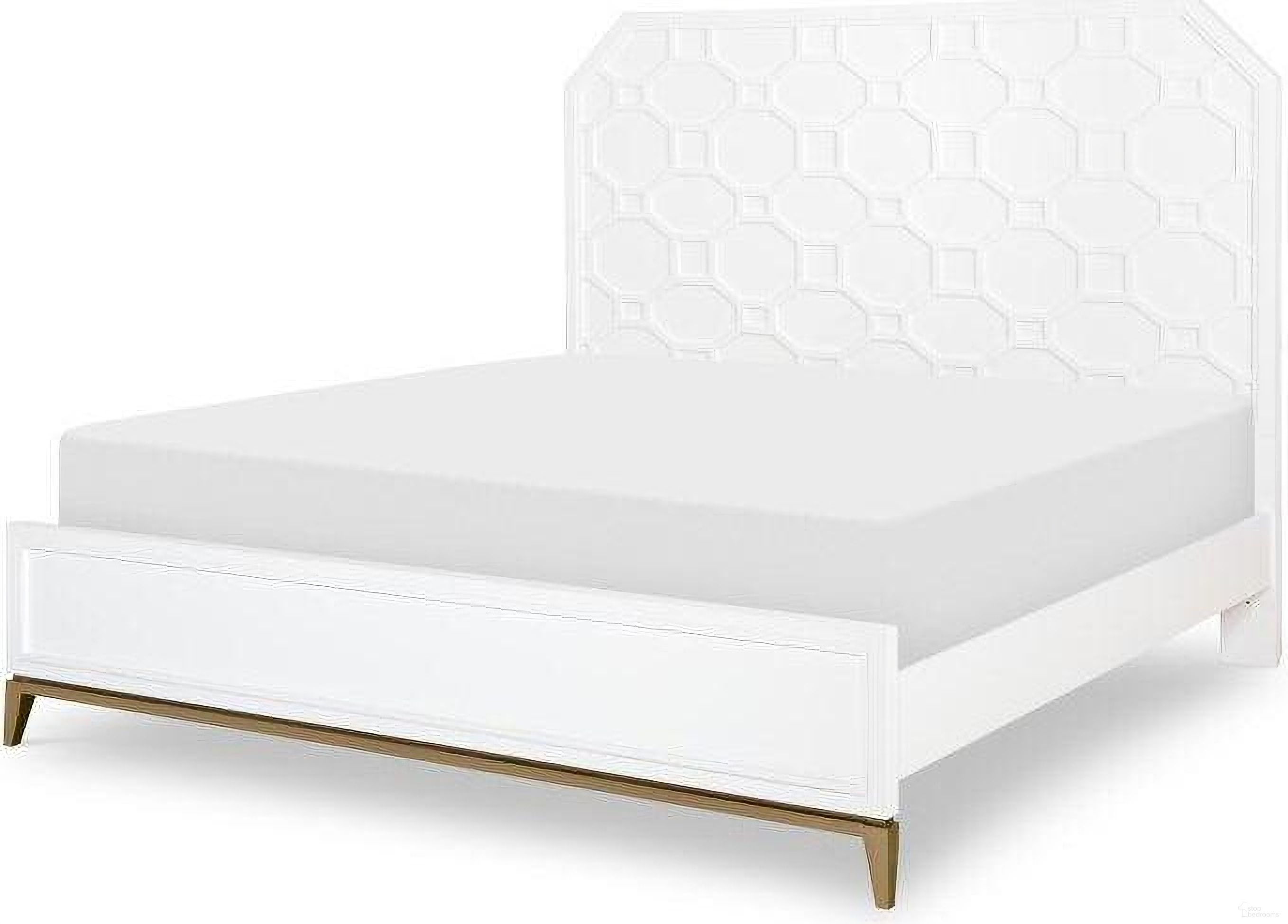 The appearance of Chelsea White California King Panel Bed By Rachael Ray designed by Legacy Classic in the transitional interior design. This white piece of furniture  was selected by 1StopBedrooms from Chelsea Collection to add a touch of cosiness and style into your home. Sku: 9781-4106;9781-4116;9781-4903. Bed Type: Panel Bed. Material: Wood. Bed Size: California King.
